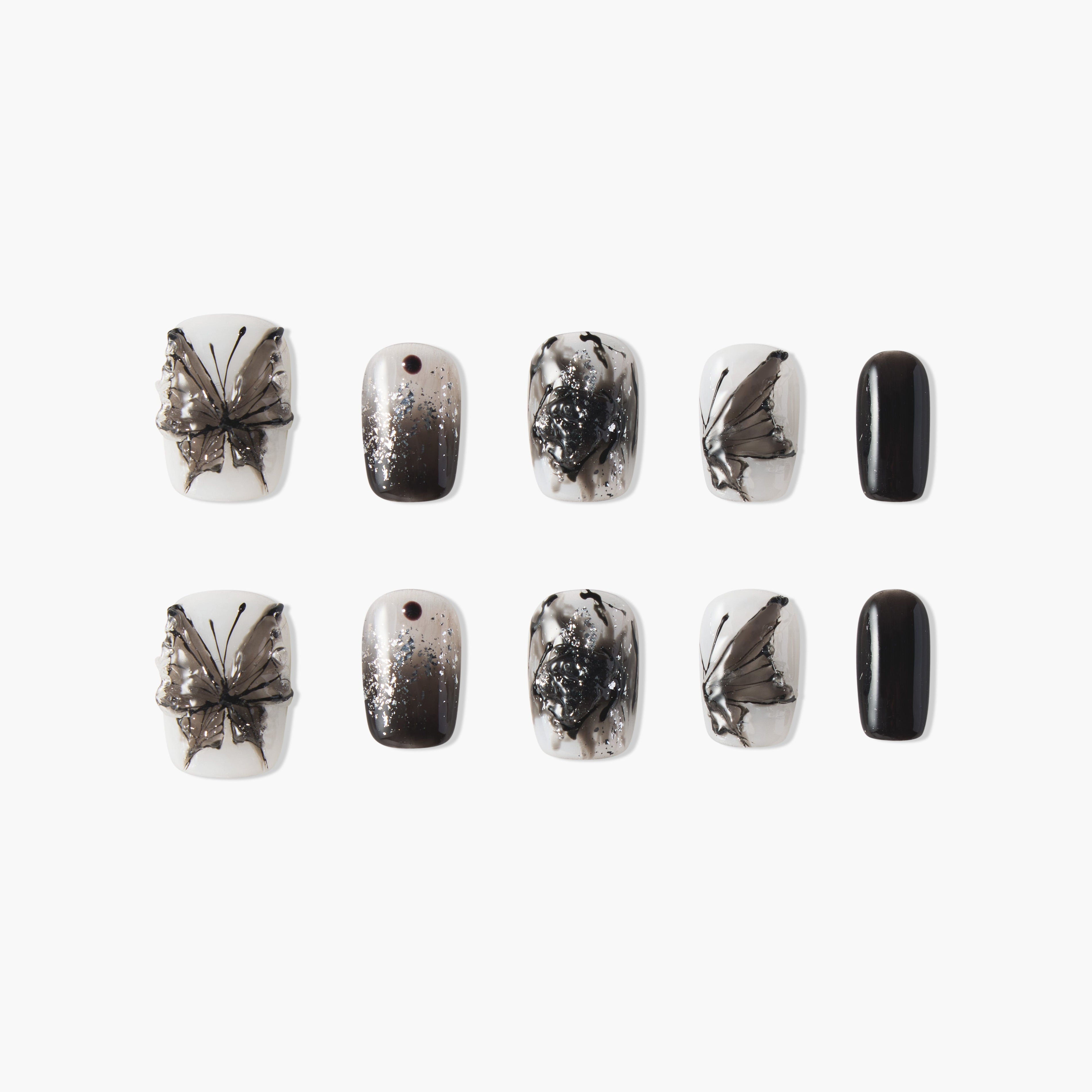 Midnight Veil Butterfly (Square) Emily's Nail