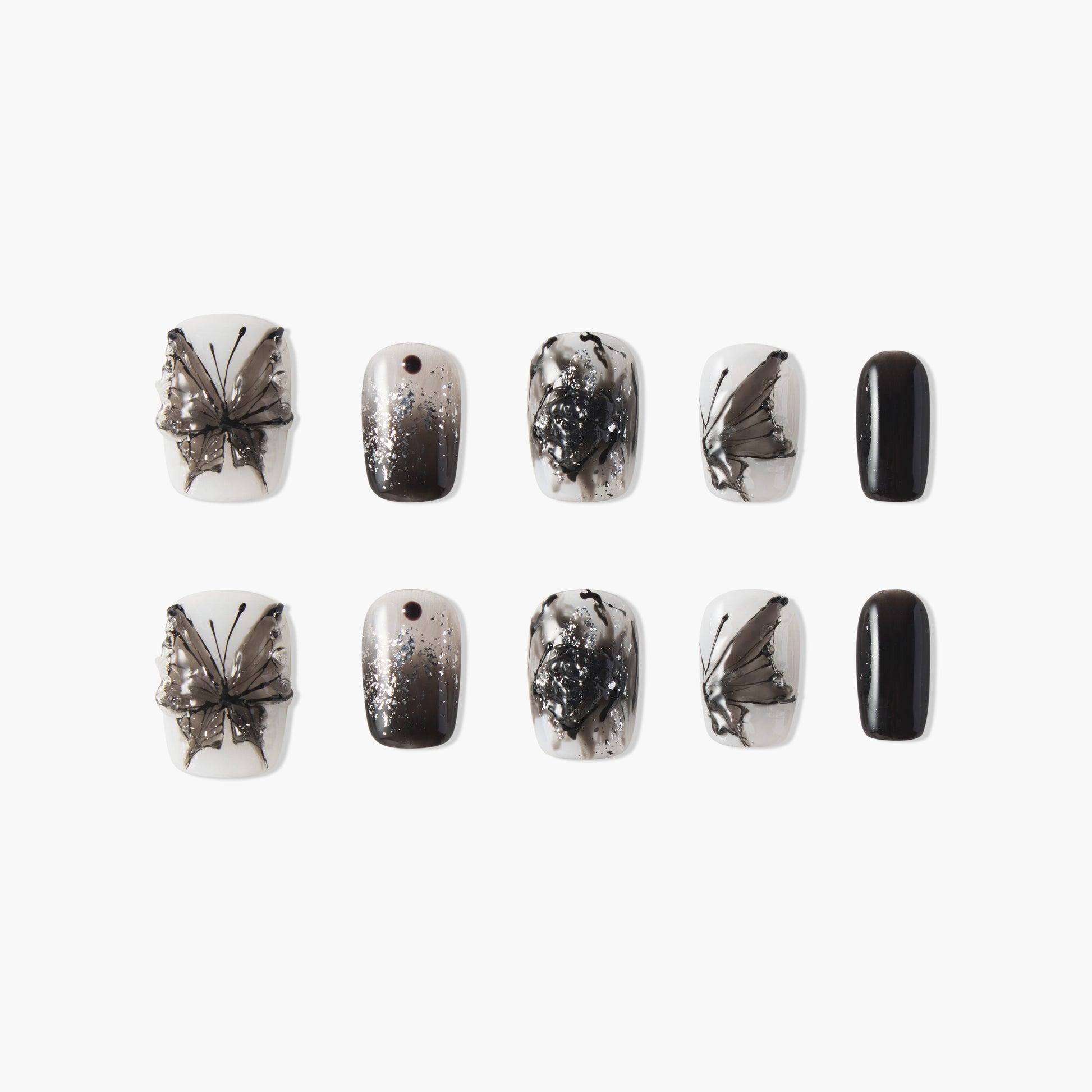 Midnight Veil Butterfly (Square) Emily's Nail
