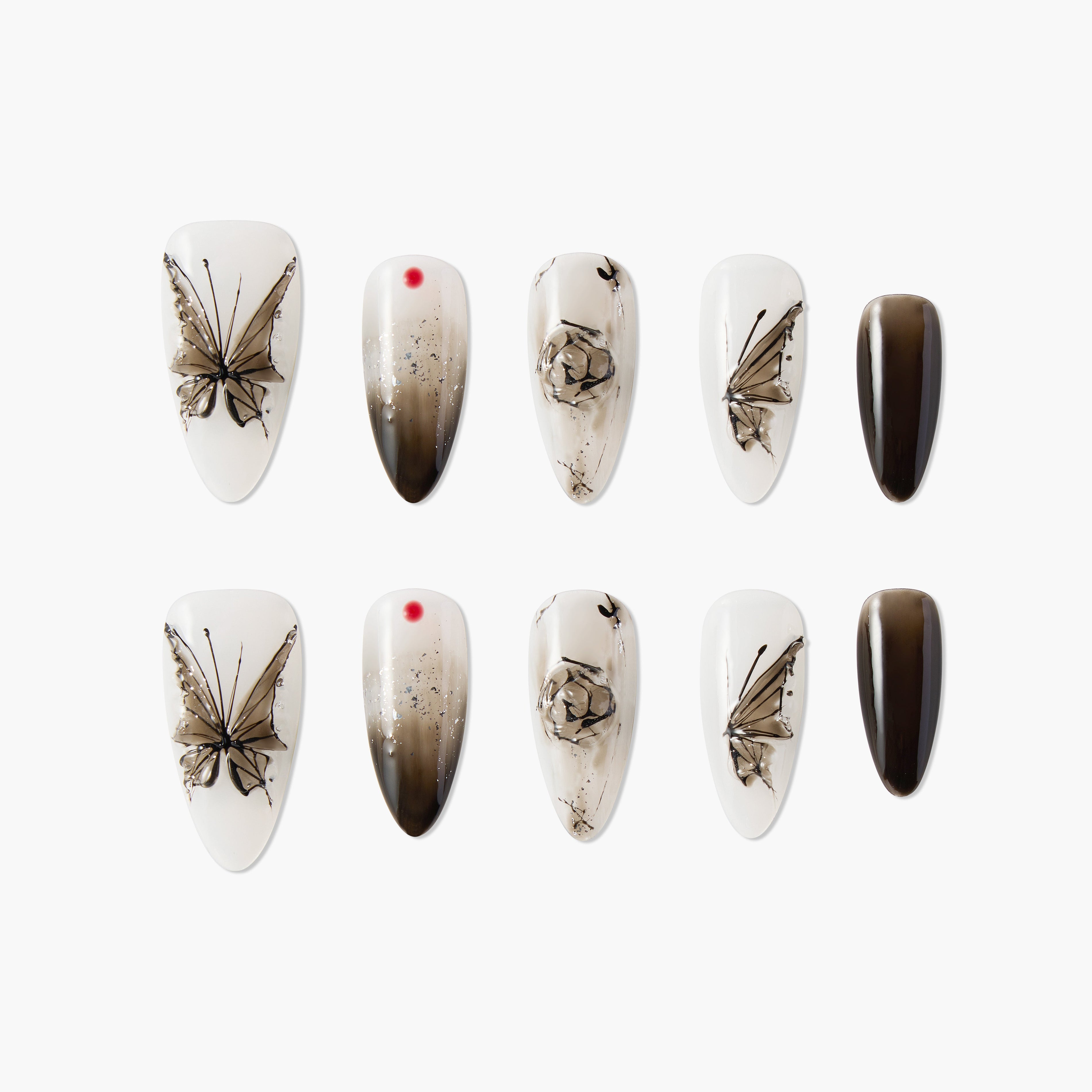 Midnight Veil Butterfly (Almond) Emily's Nail