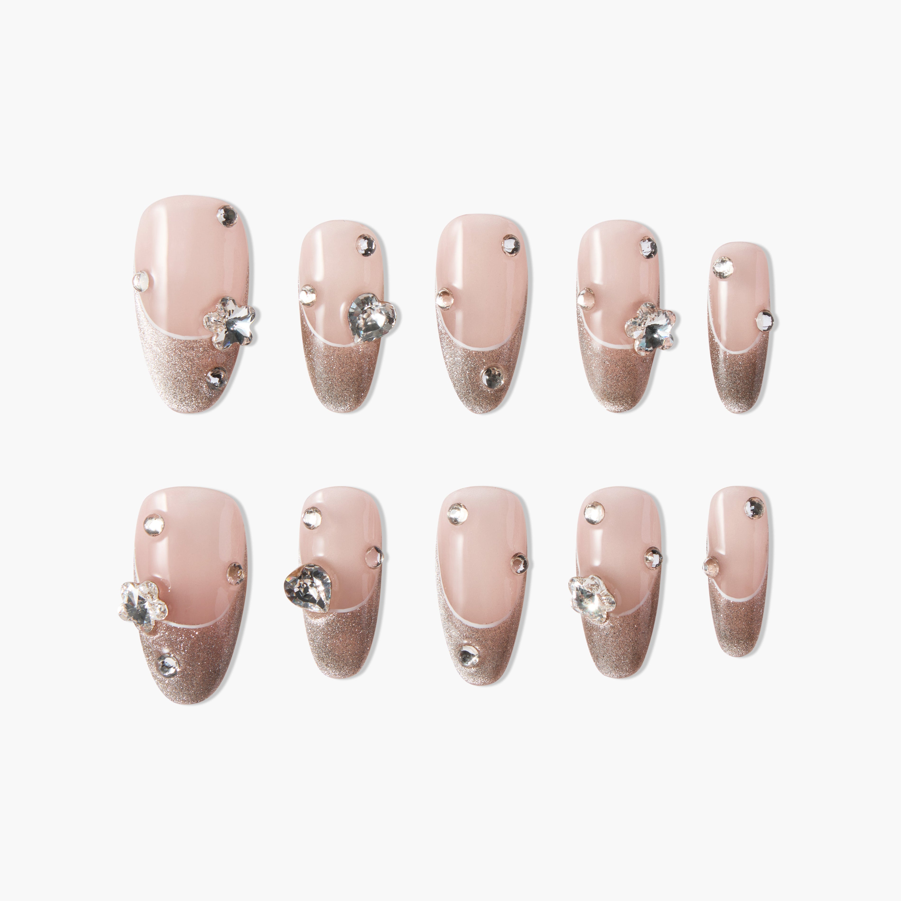 Rose Gold Sparkle Chic Emily's Nail