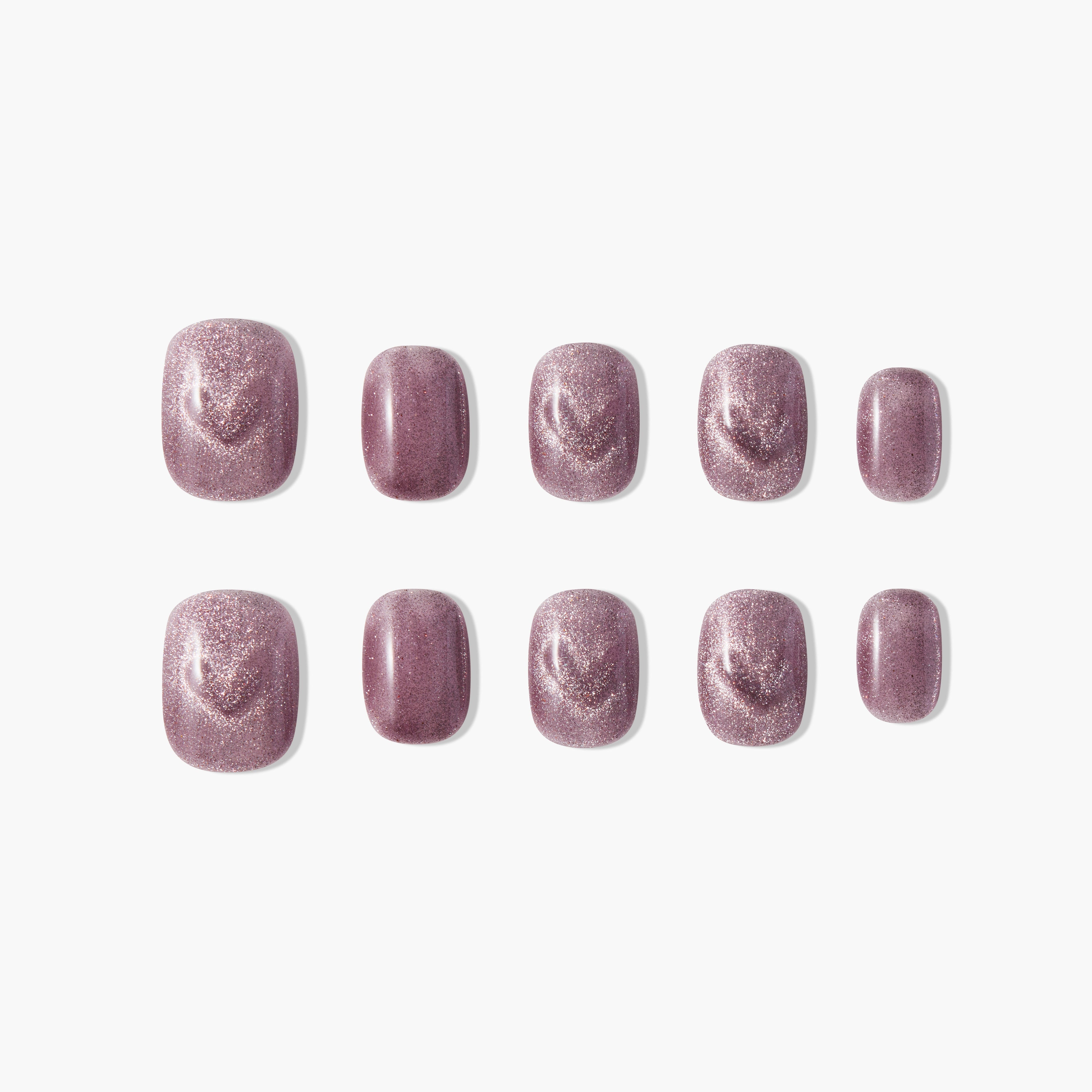 Dusty Rose Sparkle Emily's Nail