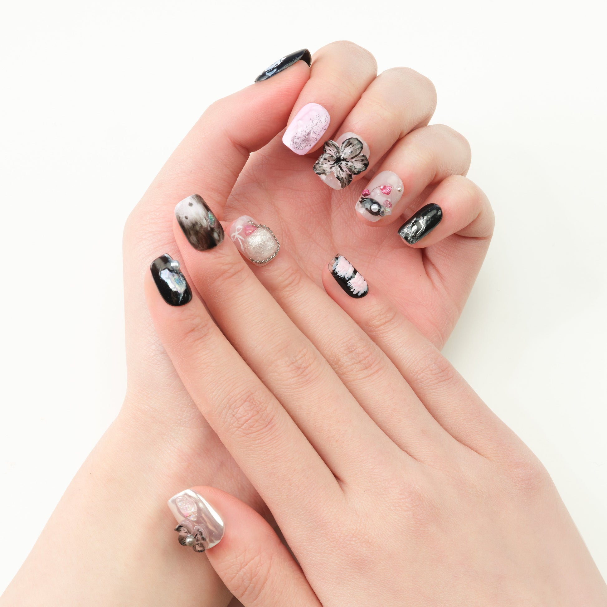 Floral Satin Glow Emily's Nail