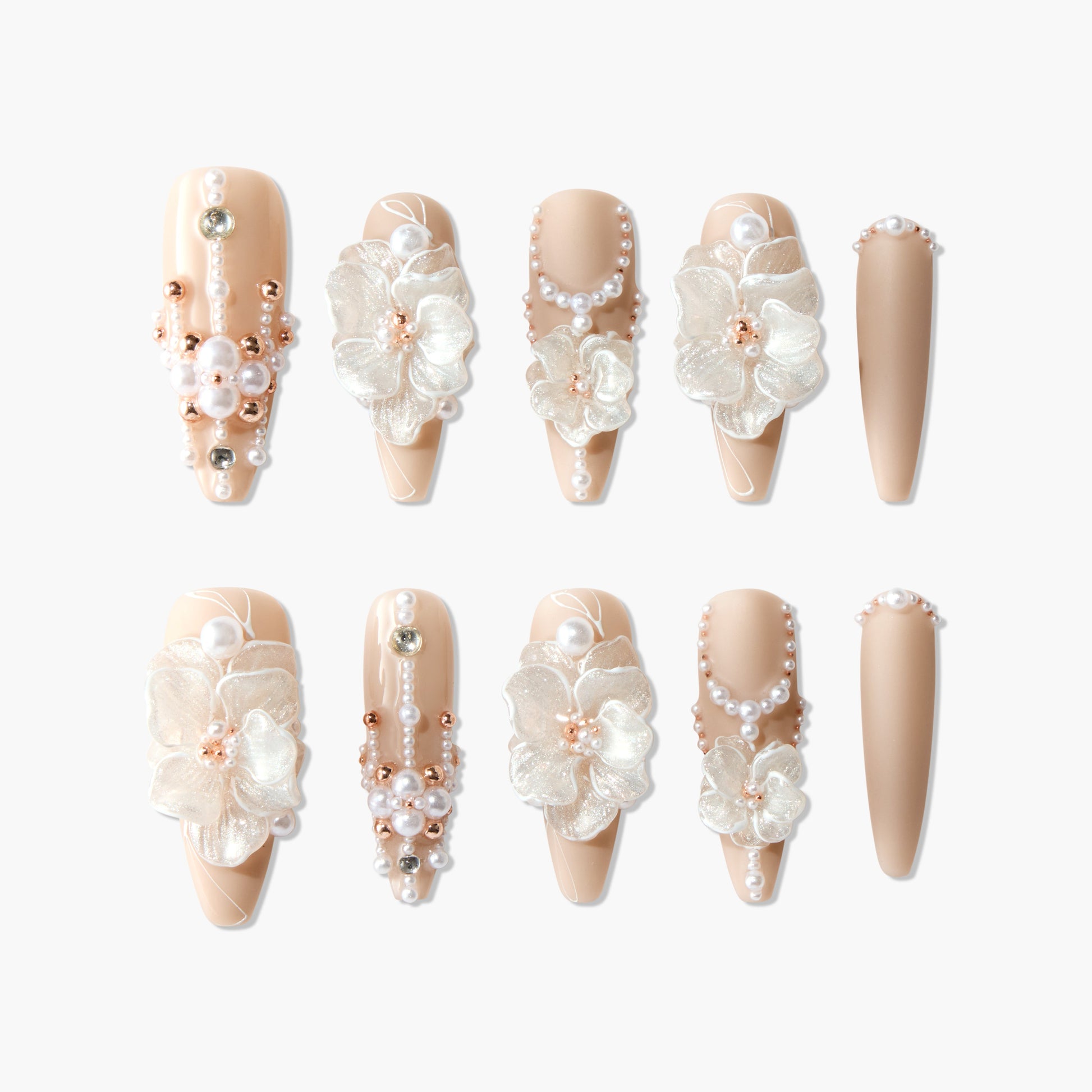 Pearl Floral Decorative Emily's Nail