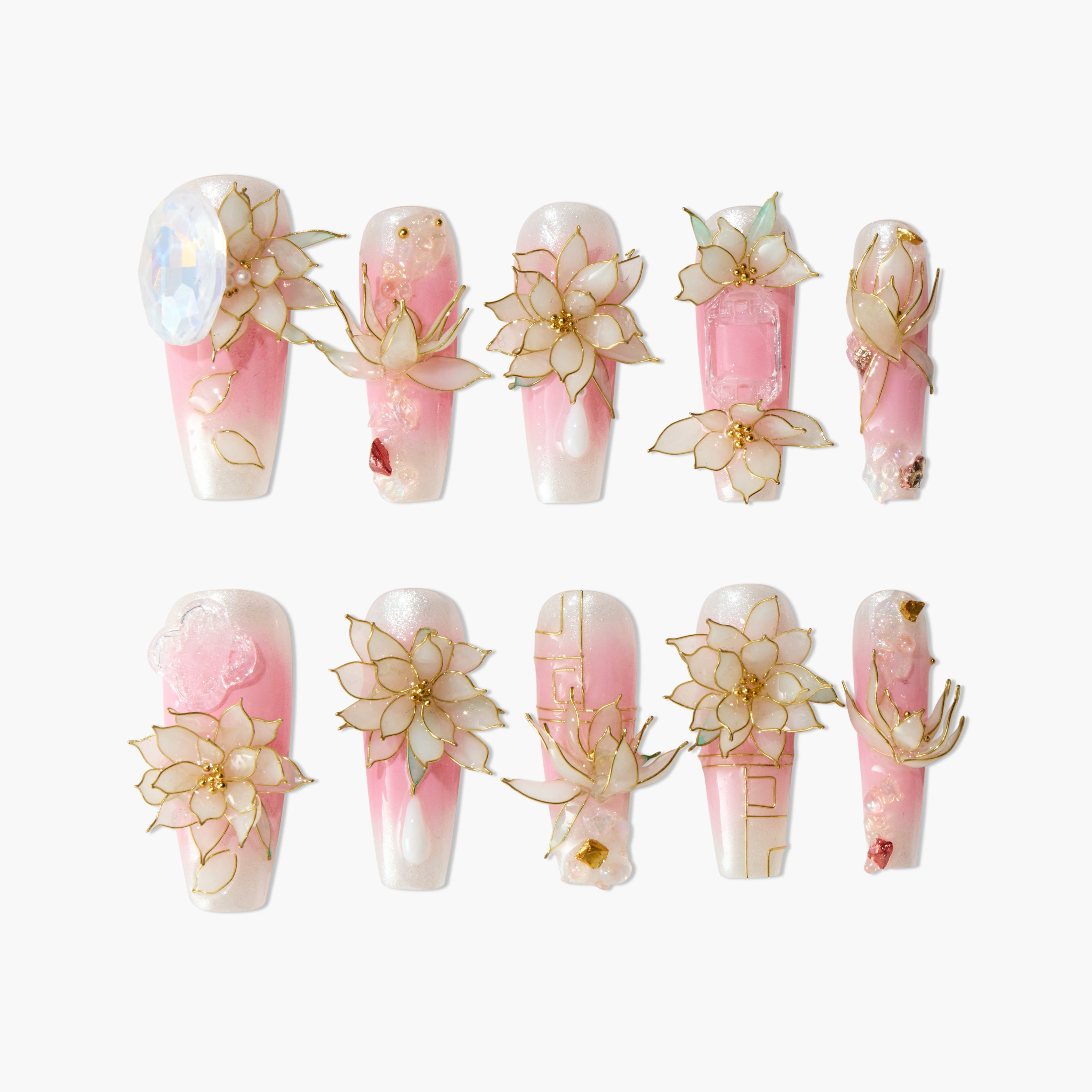 Blooming Elegance Emily's Nail