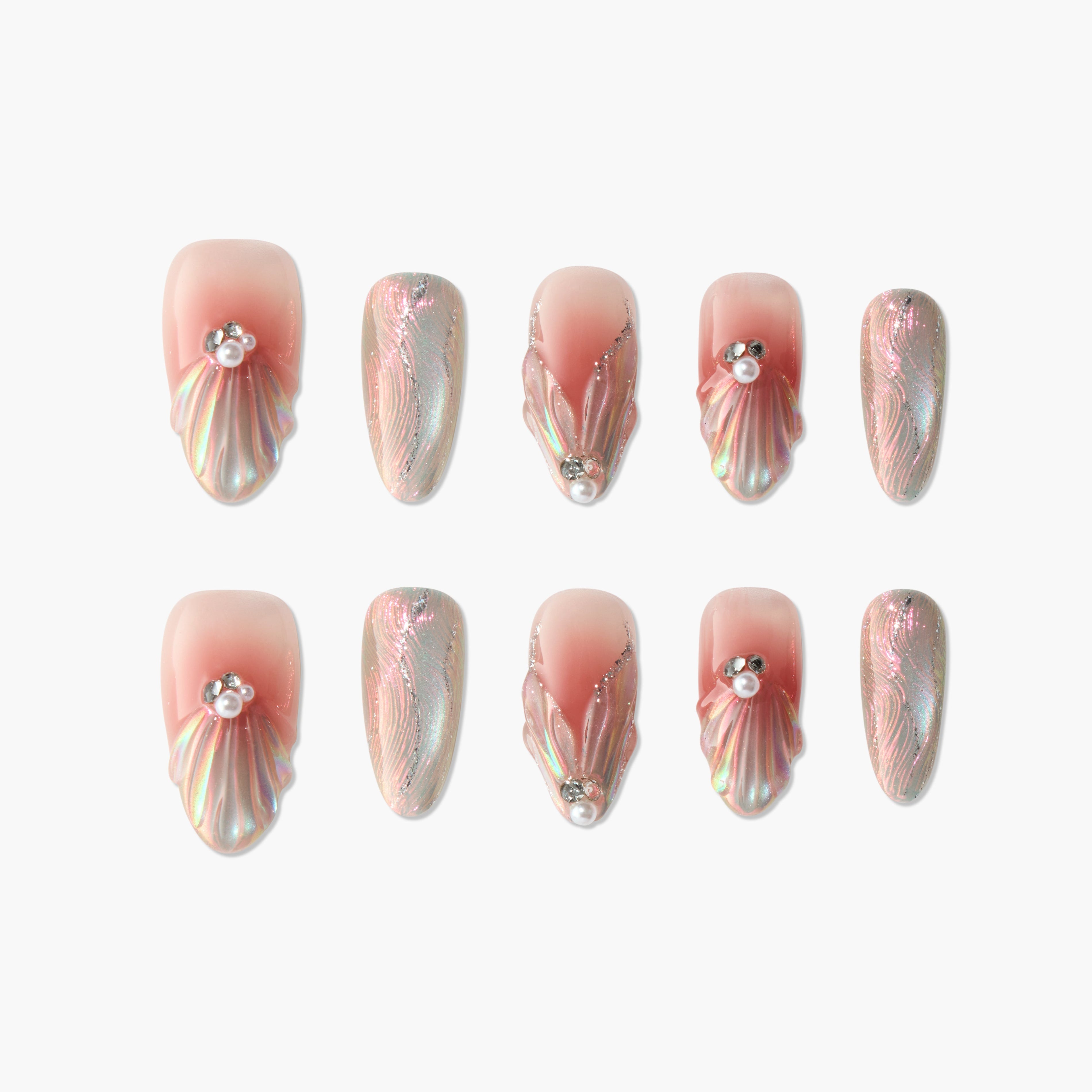 Iridescent Shell Glow Emily's Nail