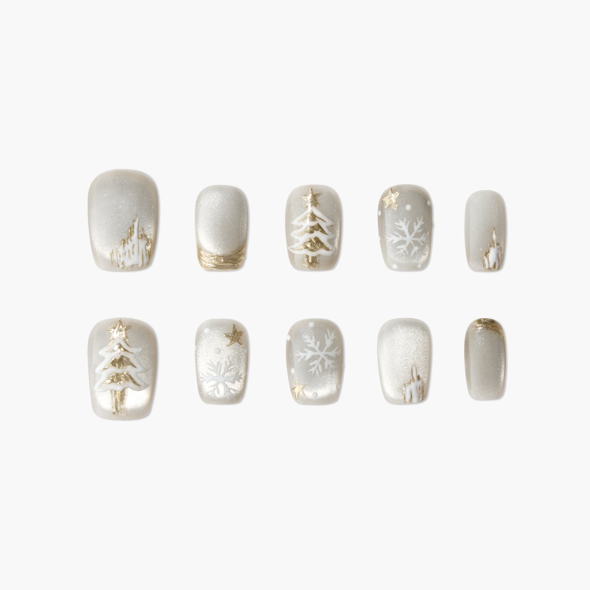 Winter Stardust (Square) Emily's Nail