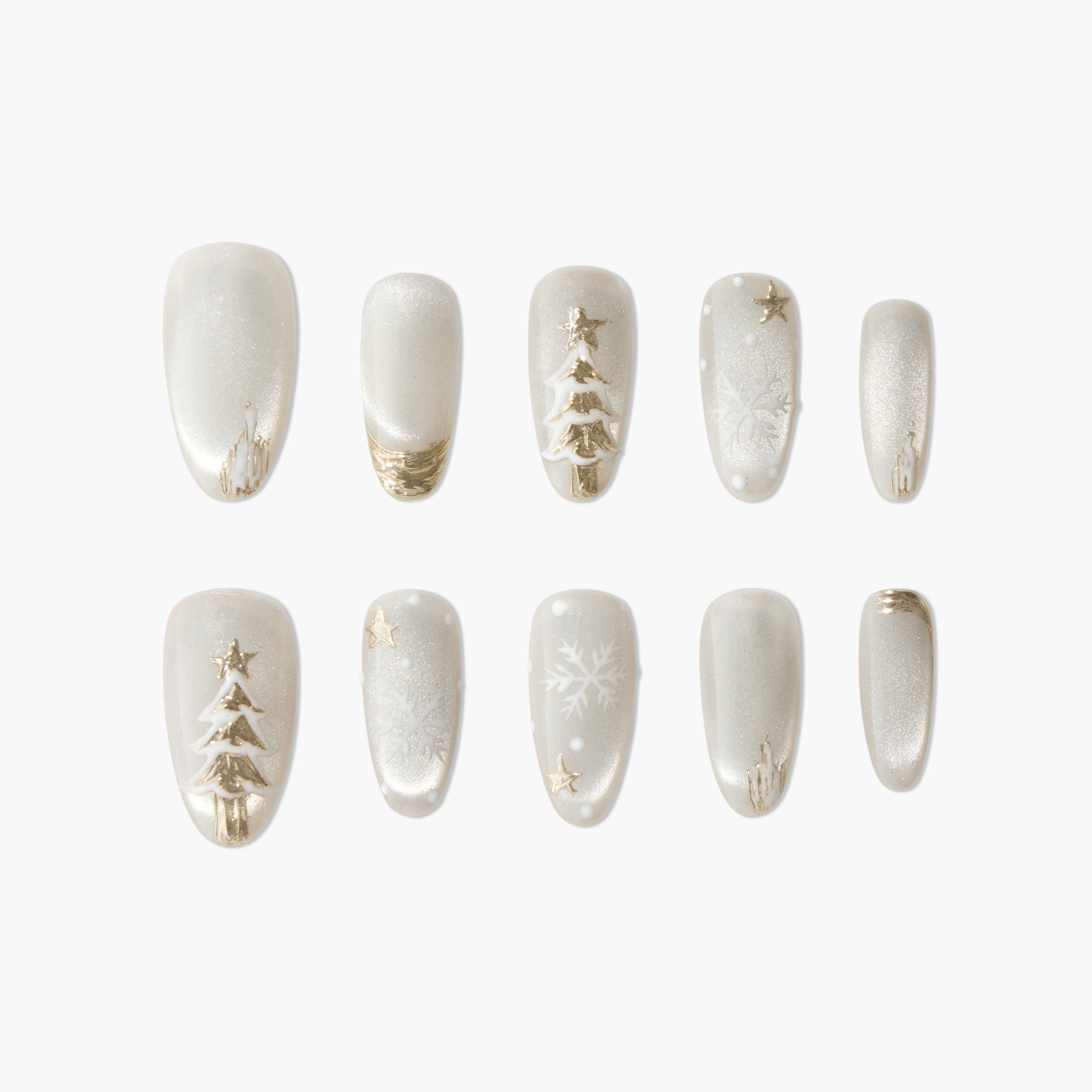 Winter Stardust (Almond) Emily's Nail