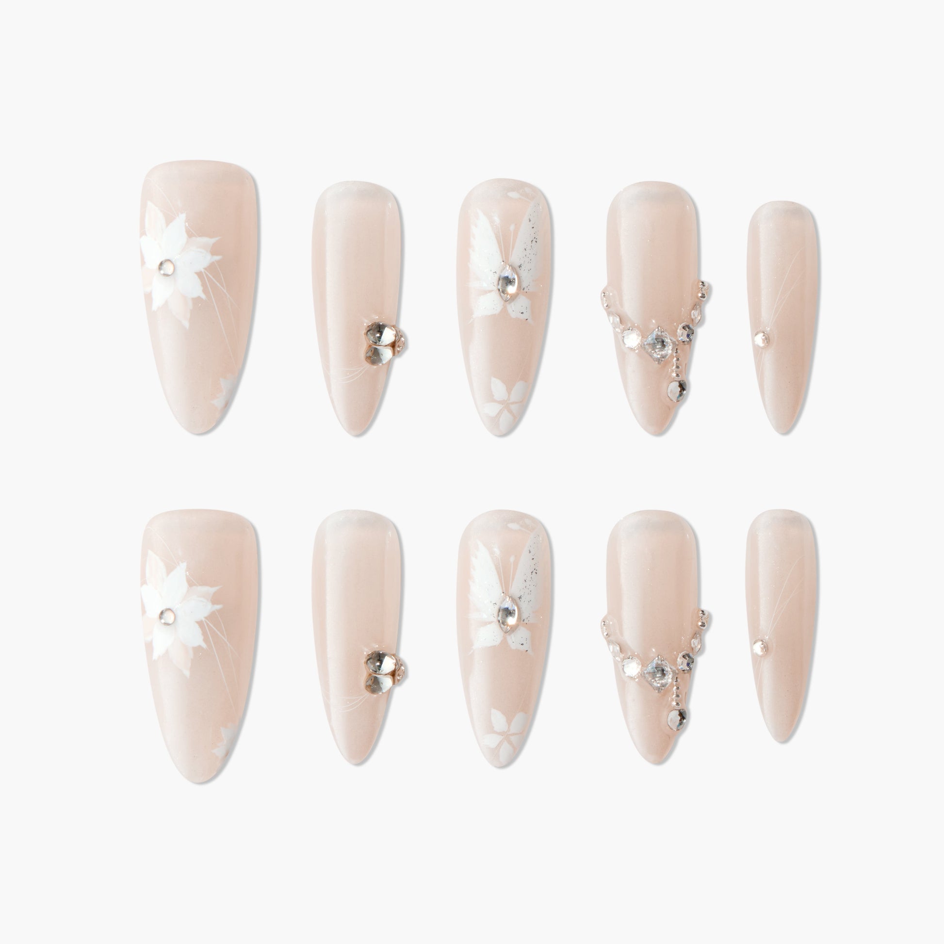 Ethereal Floral Butterfly Emily's Nail