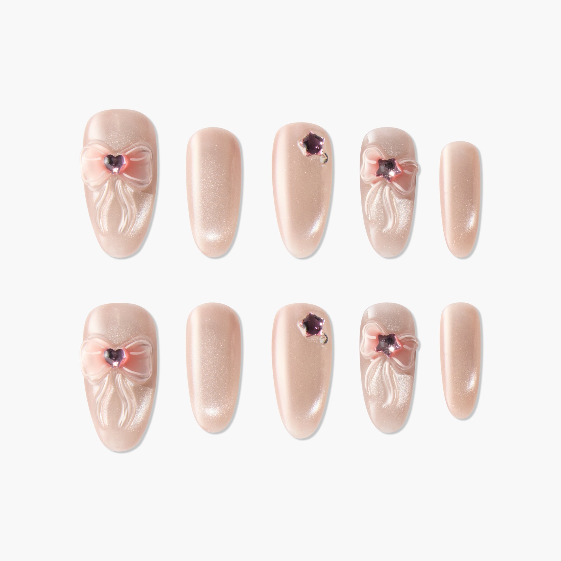 Elegant Bow (Almond) Emily's Nail