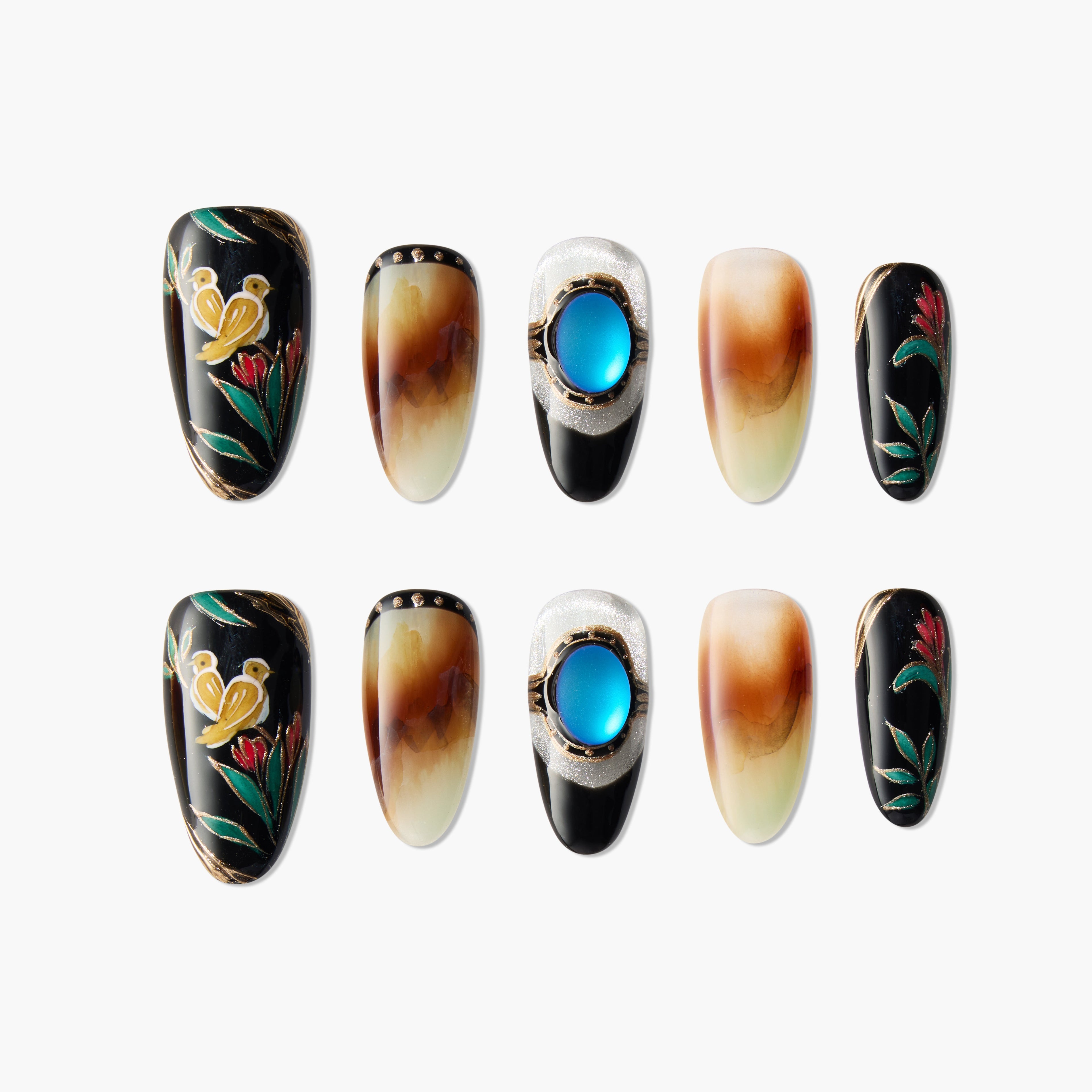 Vintage Floral Elegance Emily's Nail