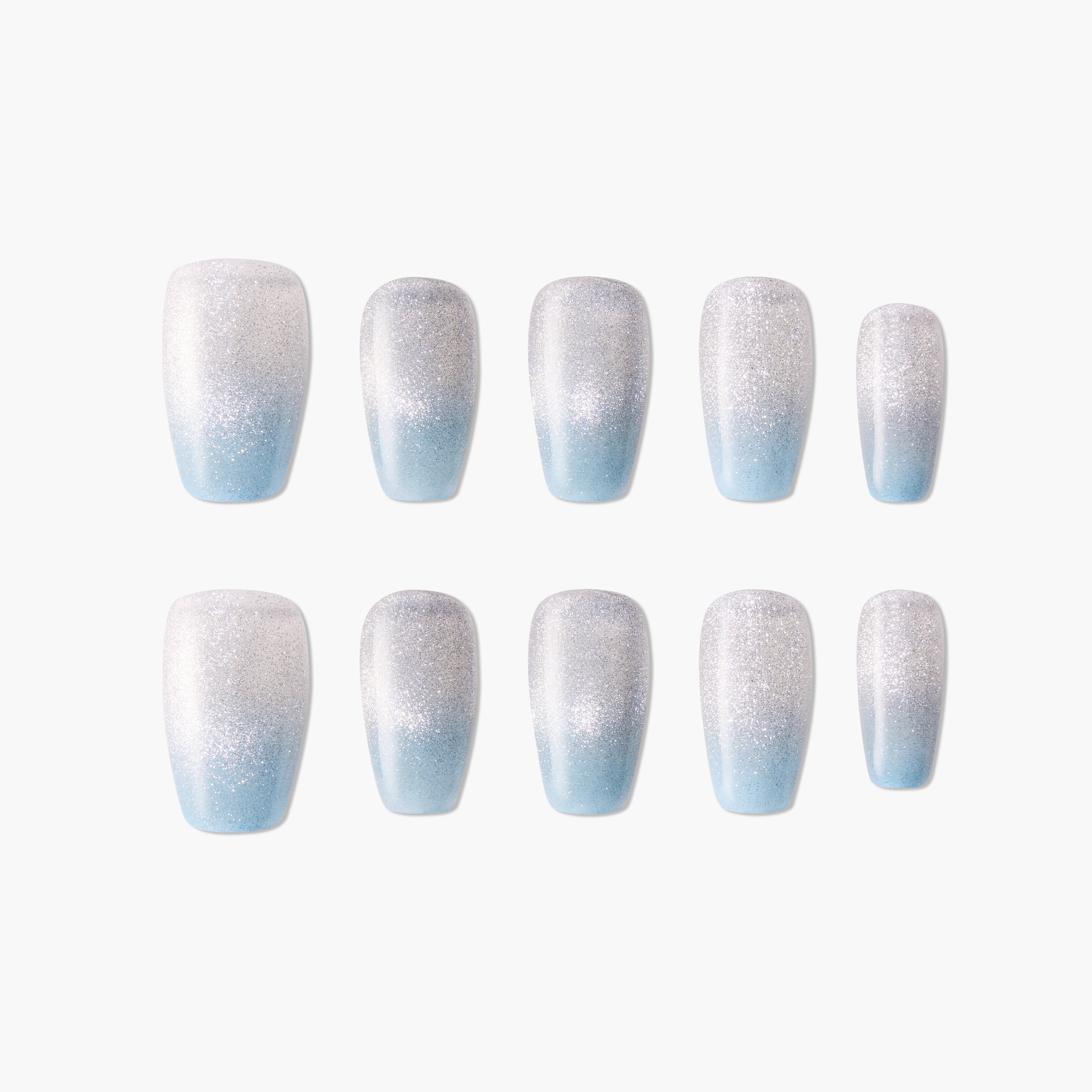 Frosty Silver Snow Emily's Nail