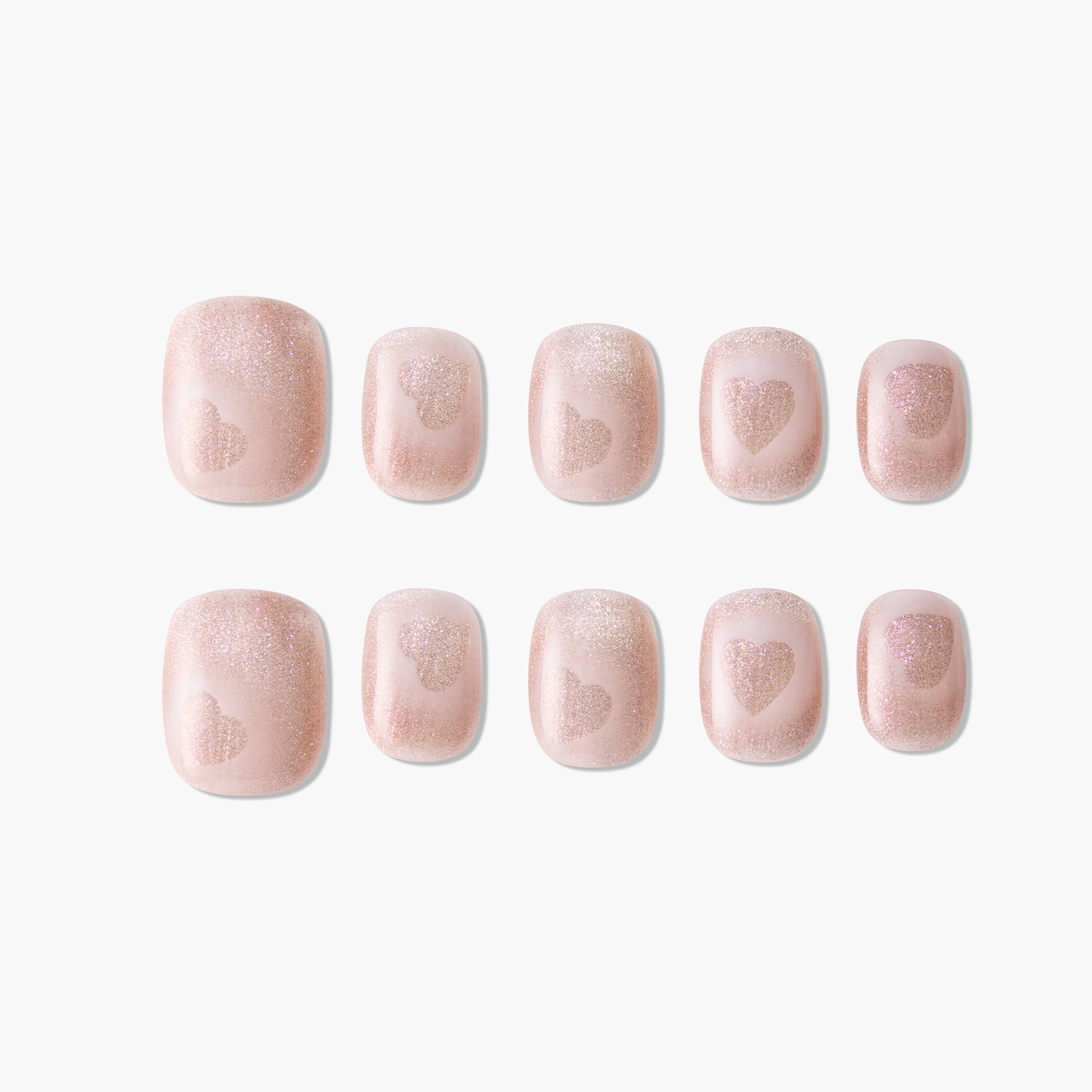 Heartfelt Pink Glow Emily’s Nail