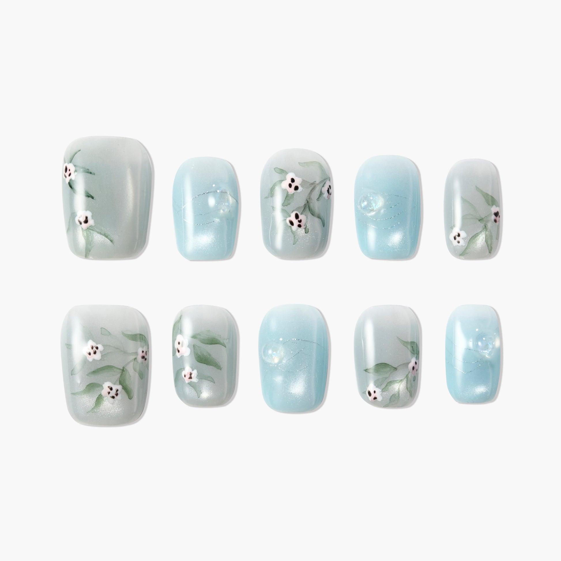 Pastel Garden Breeze (Square) Emily’s Nail