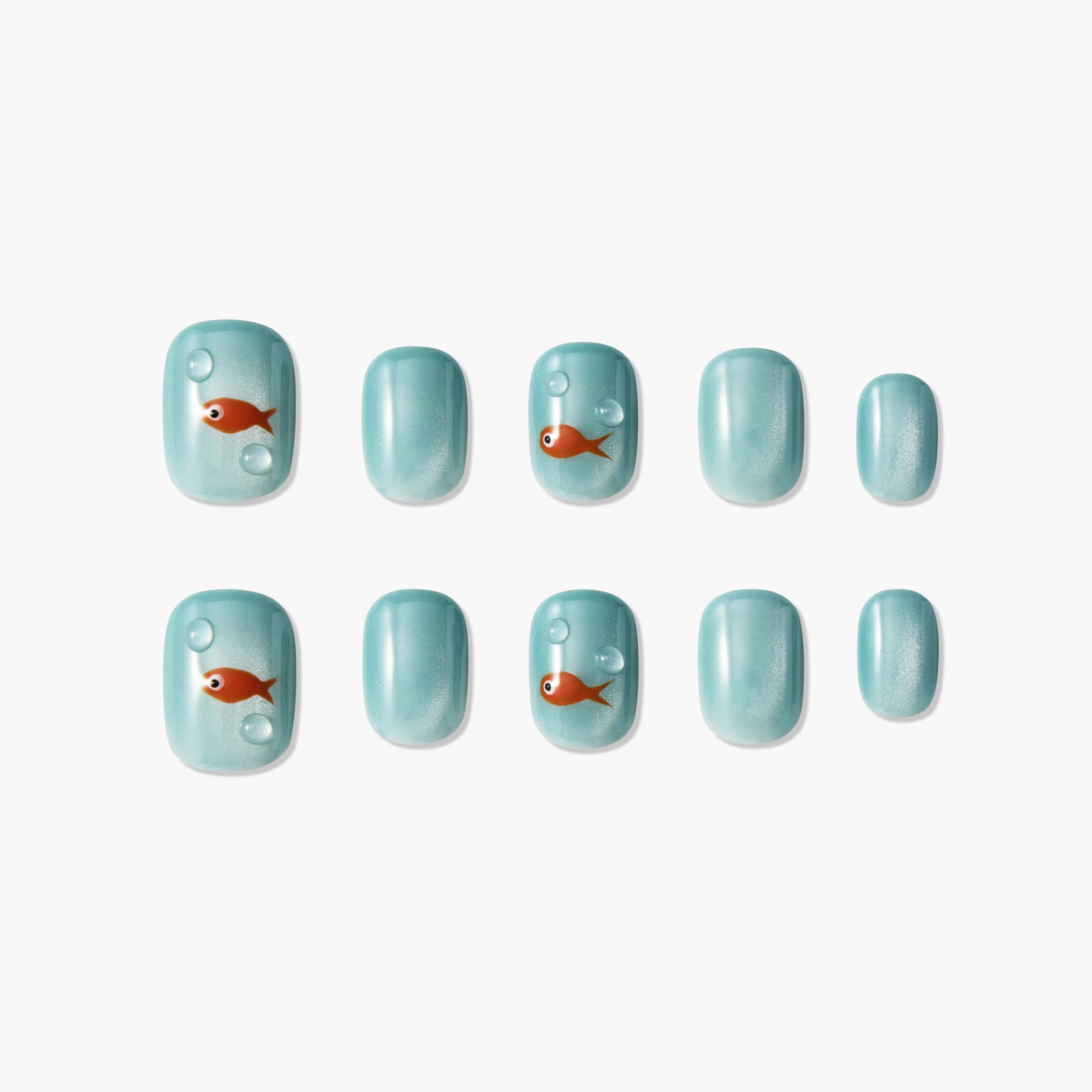Aqua Goldfish Emily's Nail