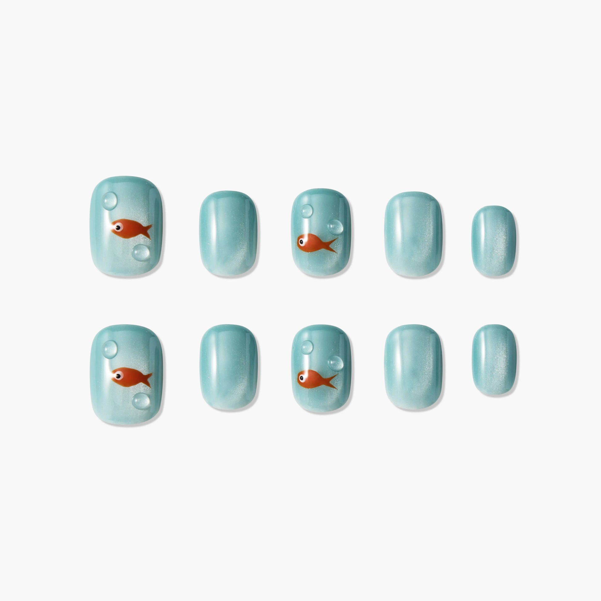 Aqua Goldfish Emily's Nail