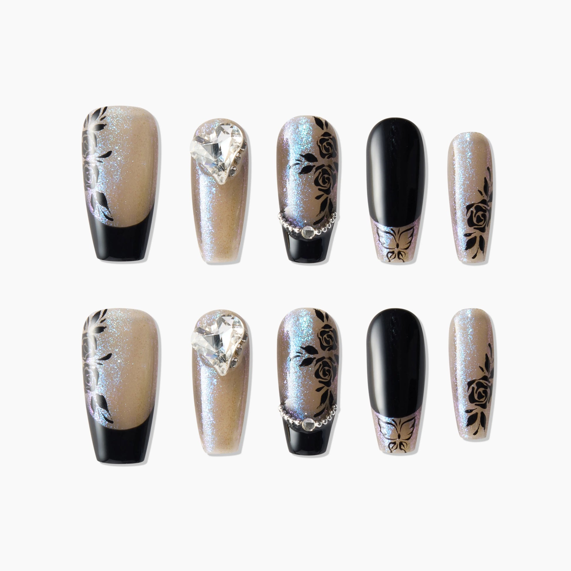 Black Gold Roses Emily's Nail