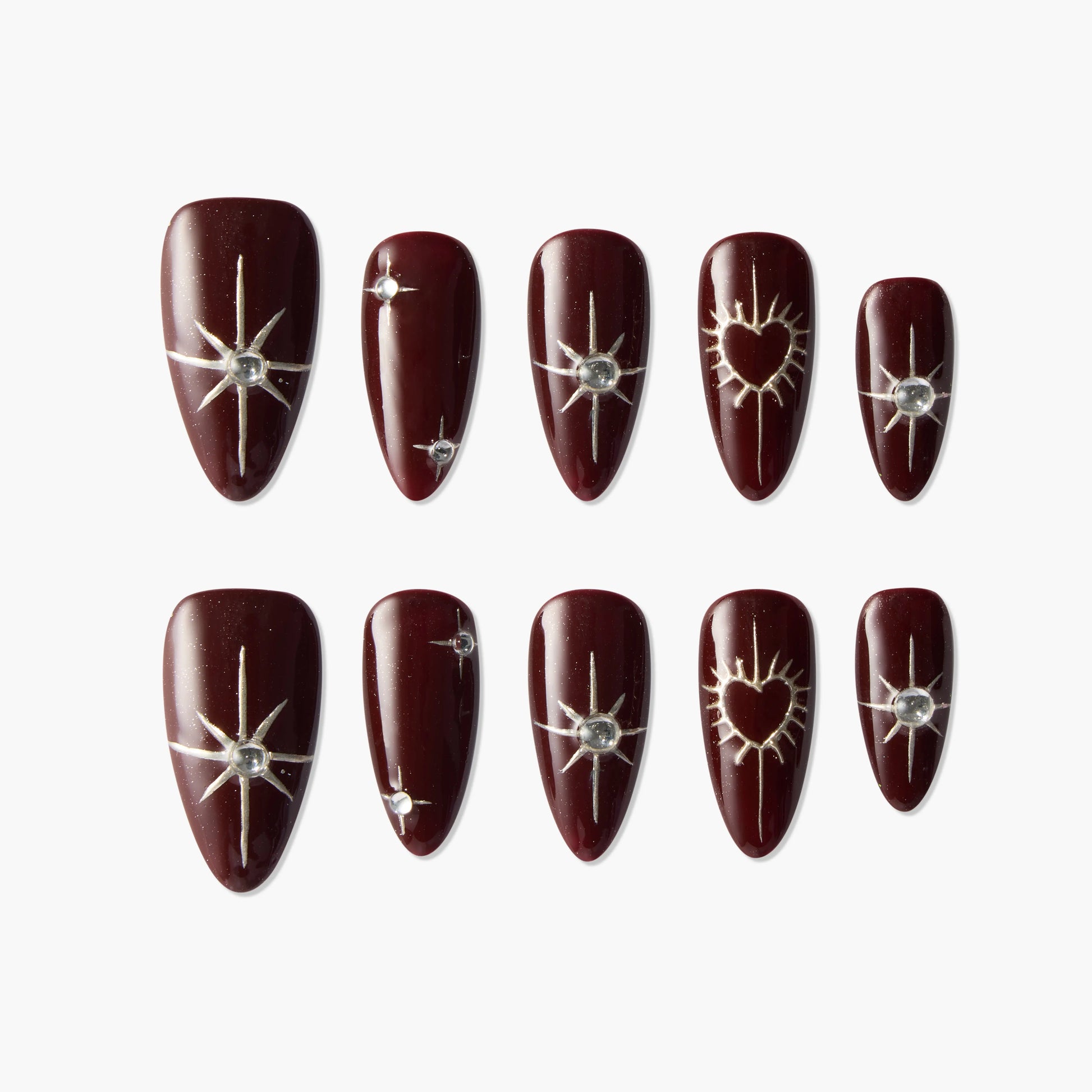 Blazing Heart Emily's Nail