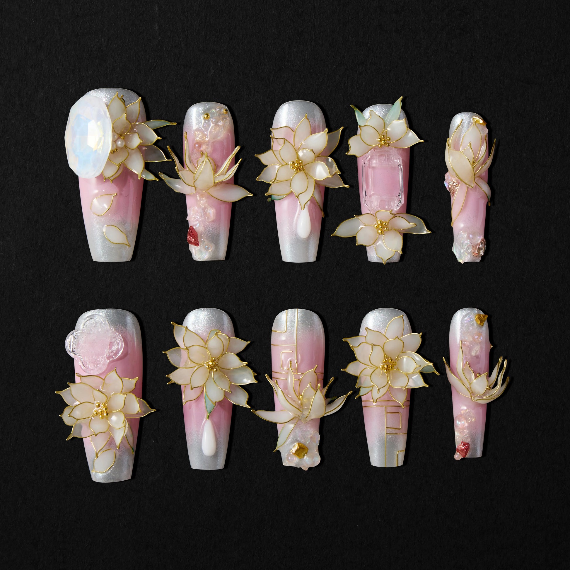 Blooming Elegance Emily's Nail