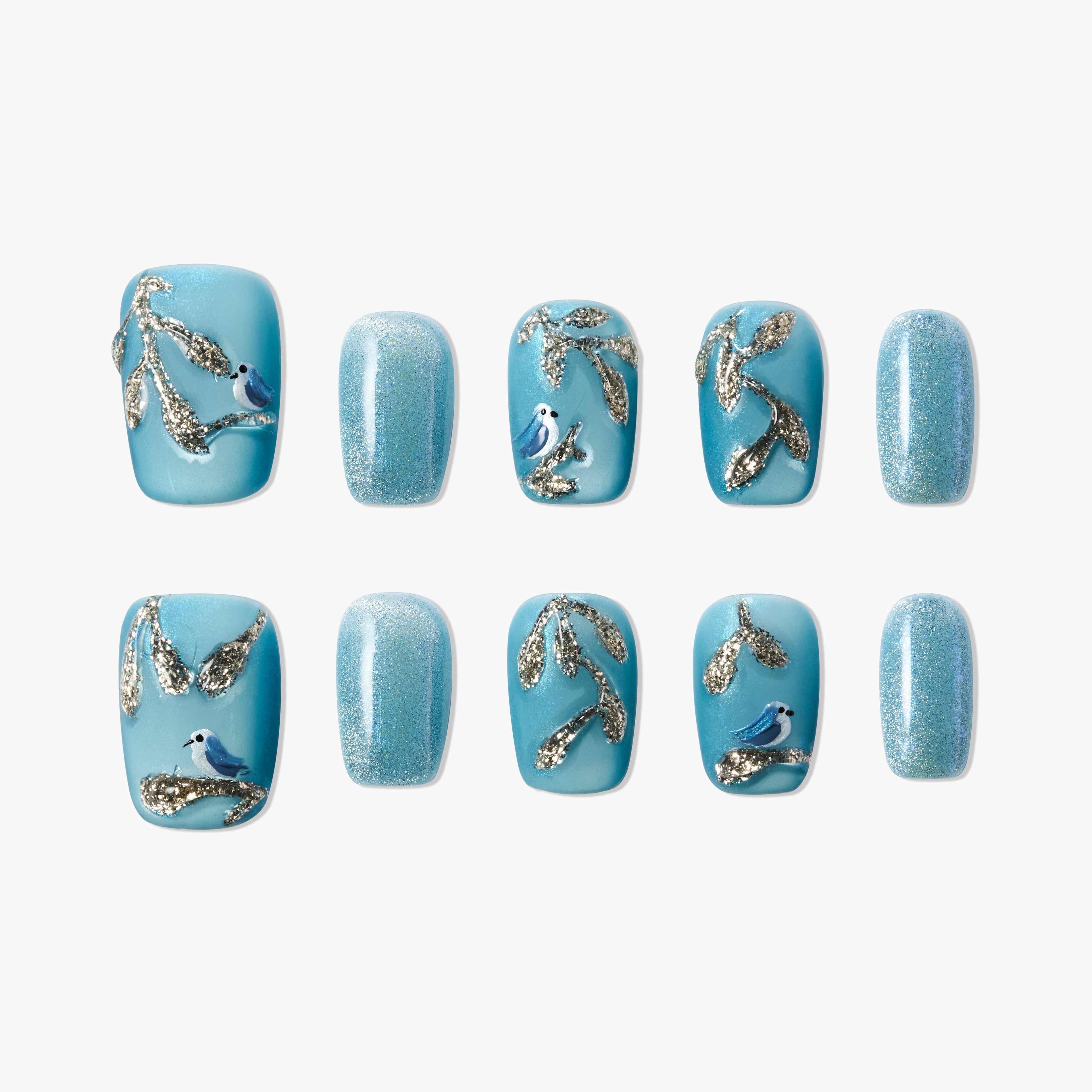 Bluebird Whisper (Square) Emily's Nail