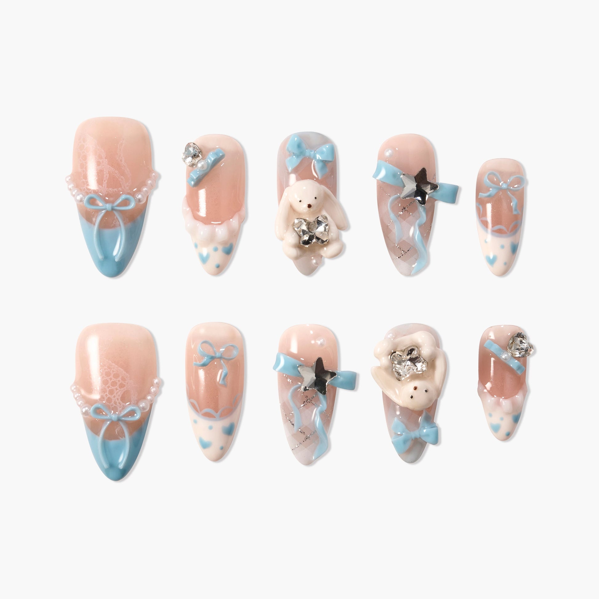 Bunny Ballet Dream (Almond) Emily's Nail