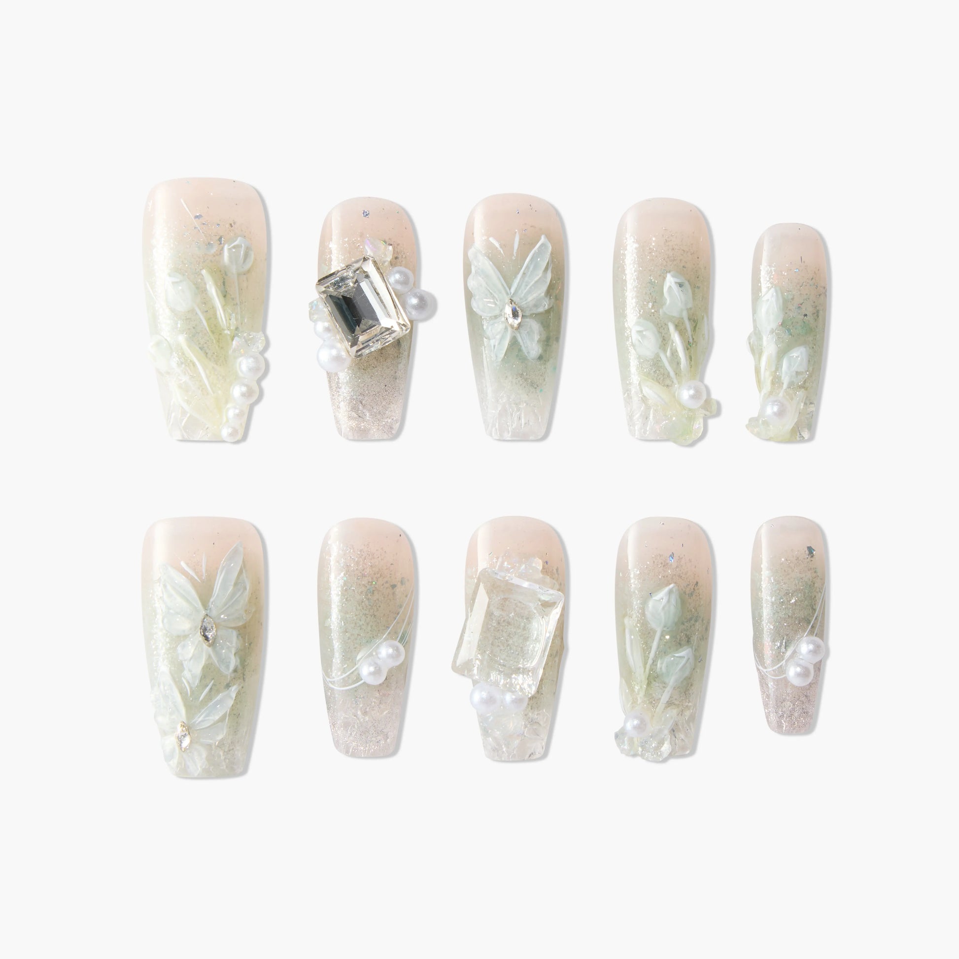 Butterfly Dew (Short Coffin) Emily's Nail