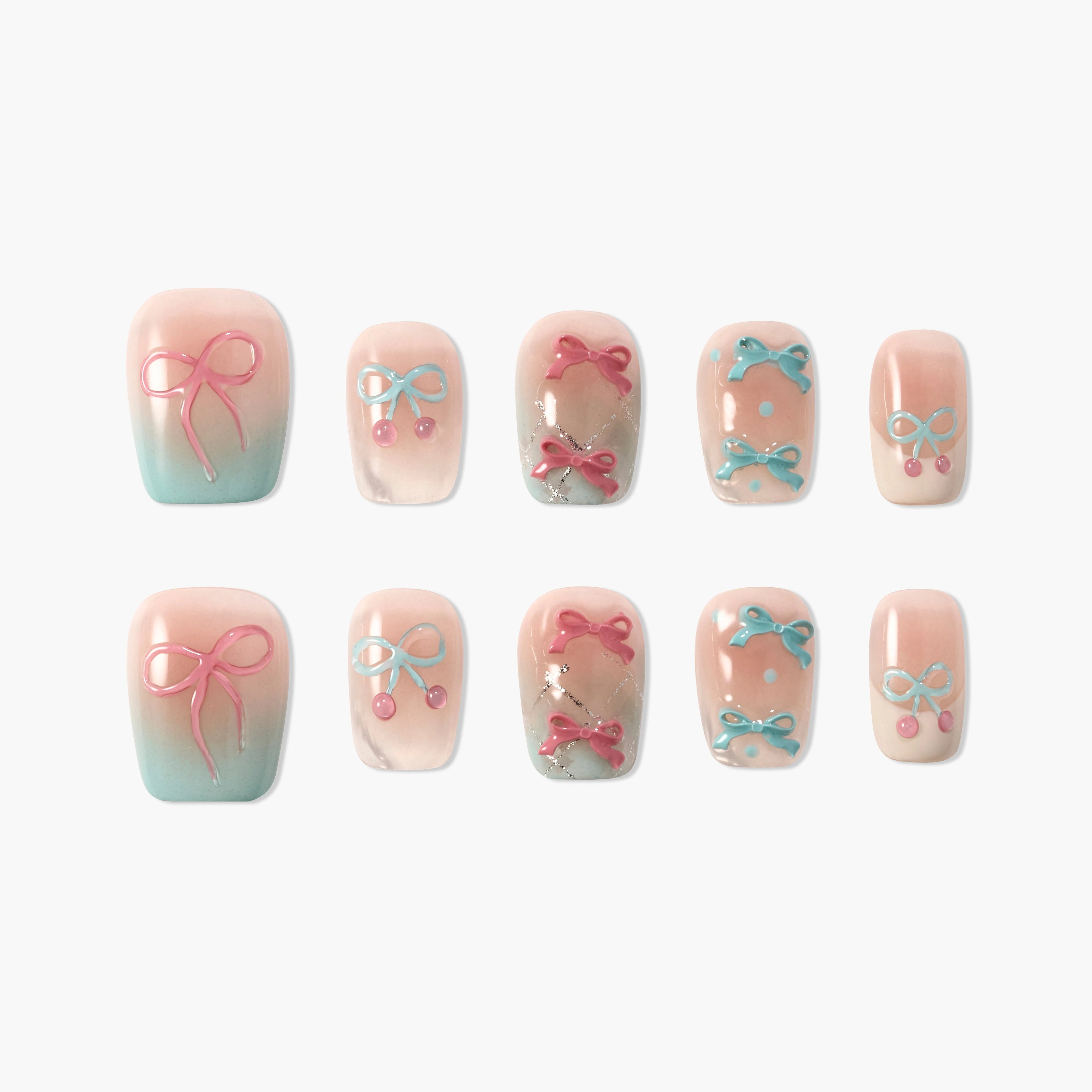 Candy Ribbon Dream (Square) Emily’s Nail