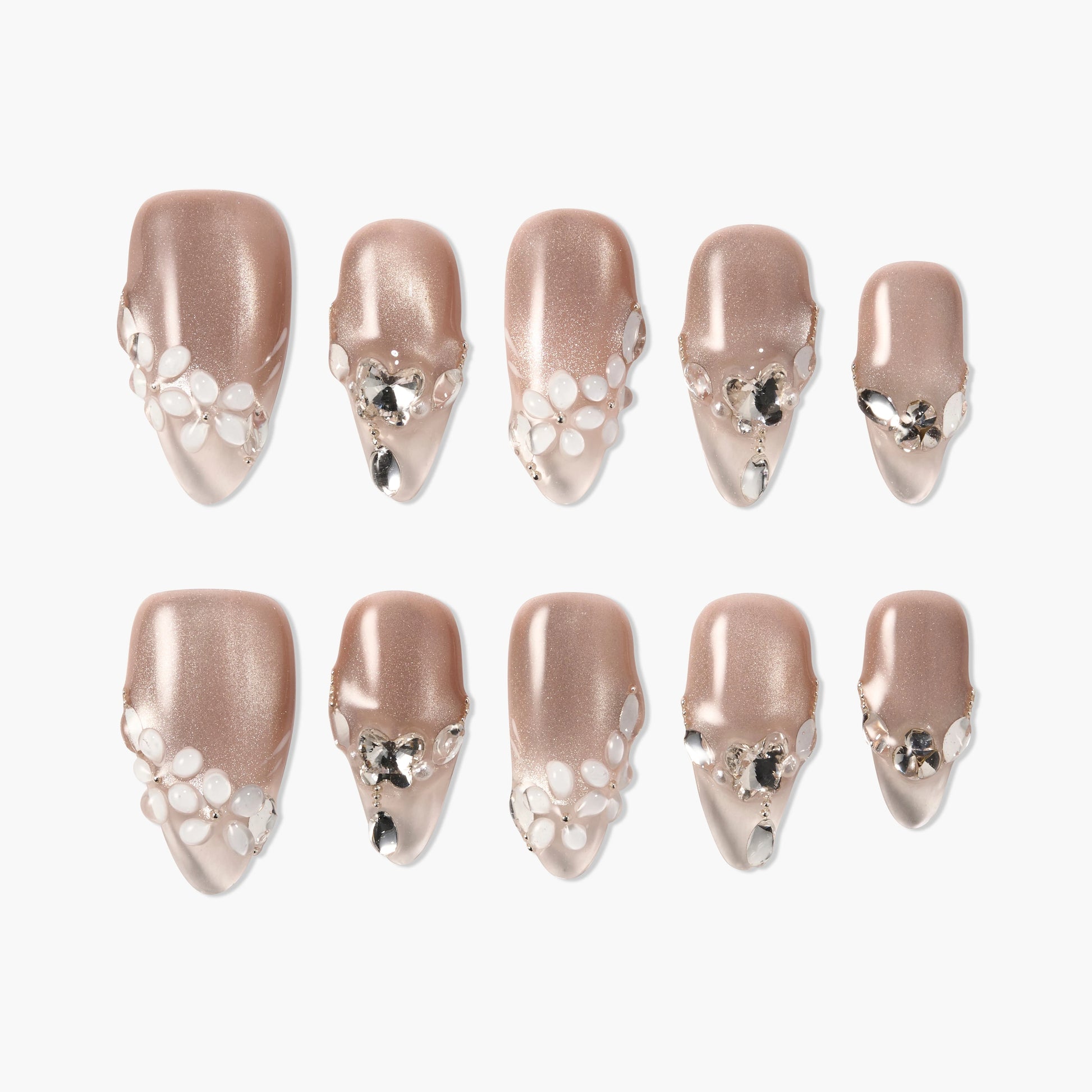 Champagne Crystal Bloom Emily’s Nail