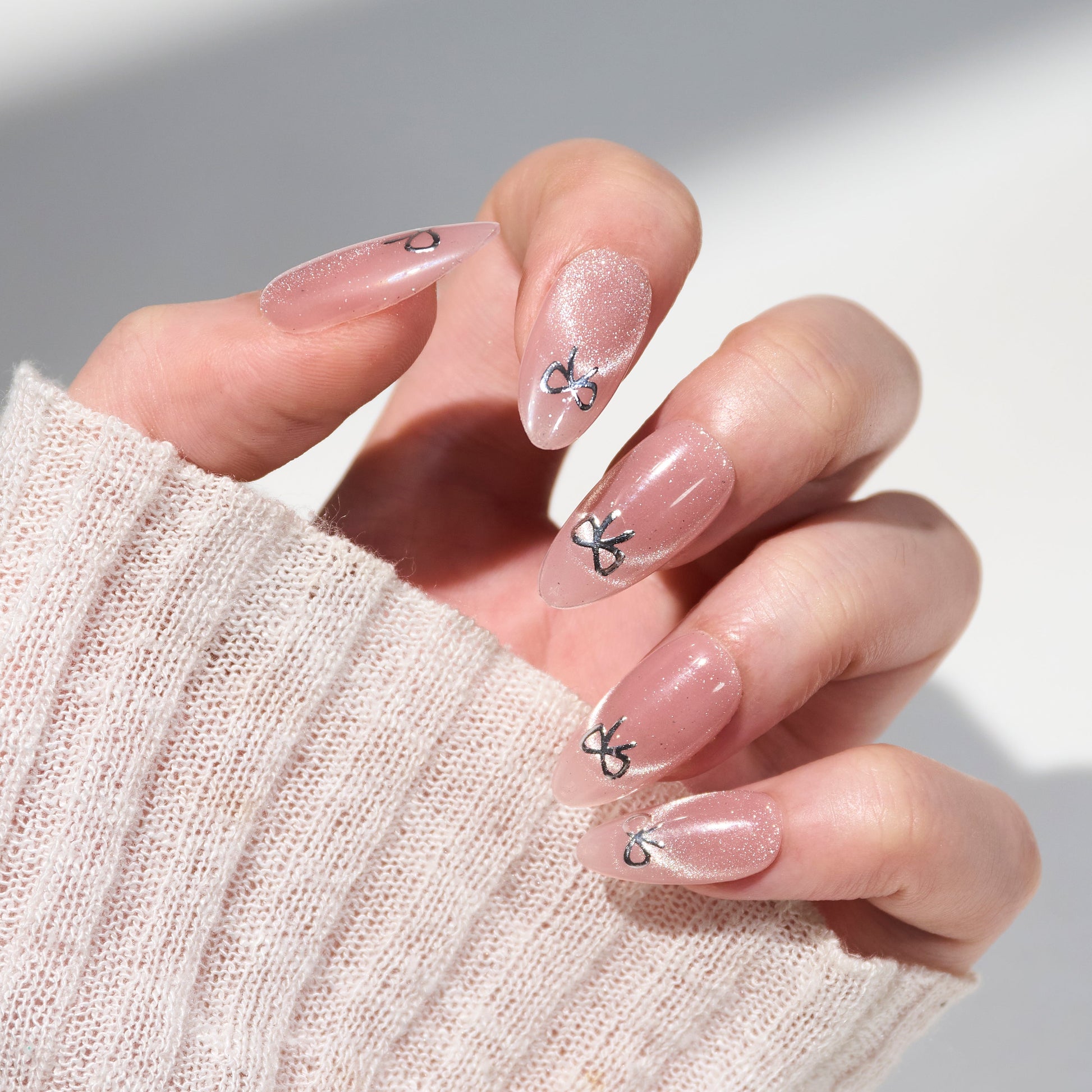 Chic Ribbon Nude Emily’s Nail
