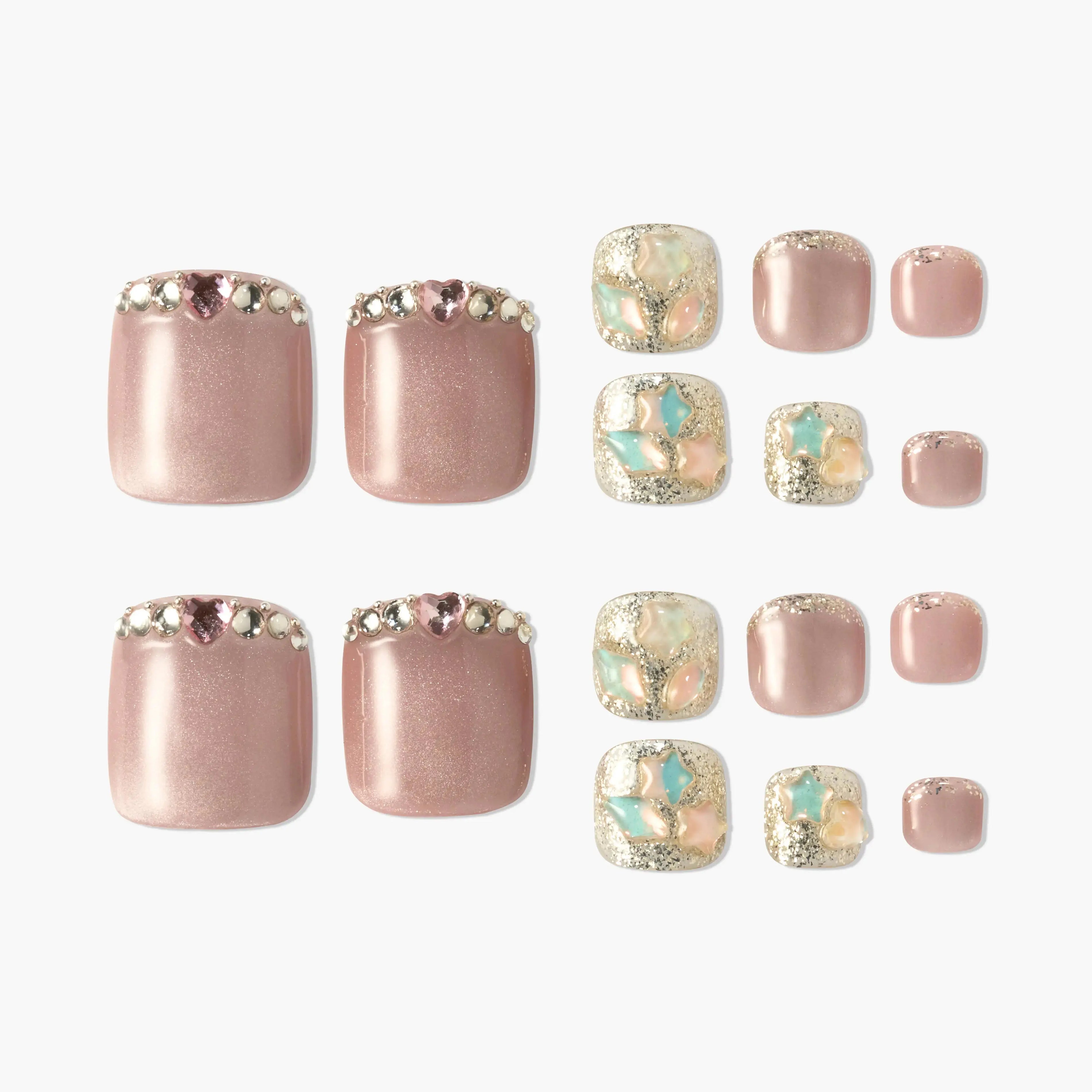 Crystal Heart Toes（副本） Emily’s Nail