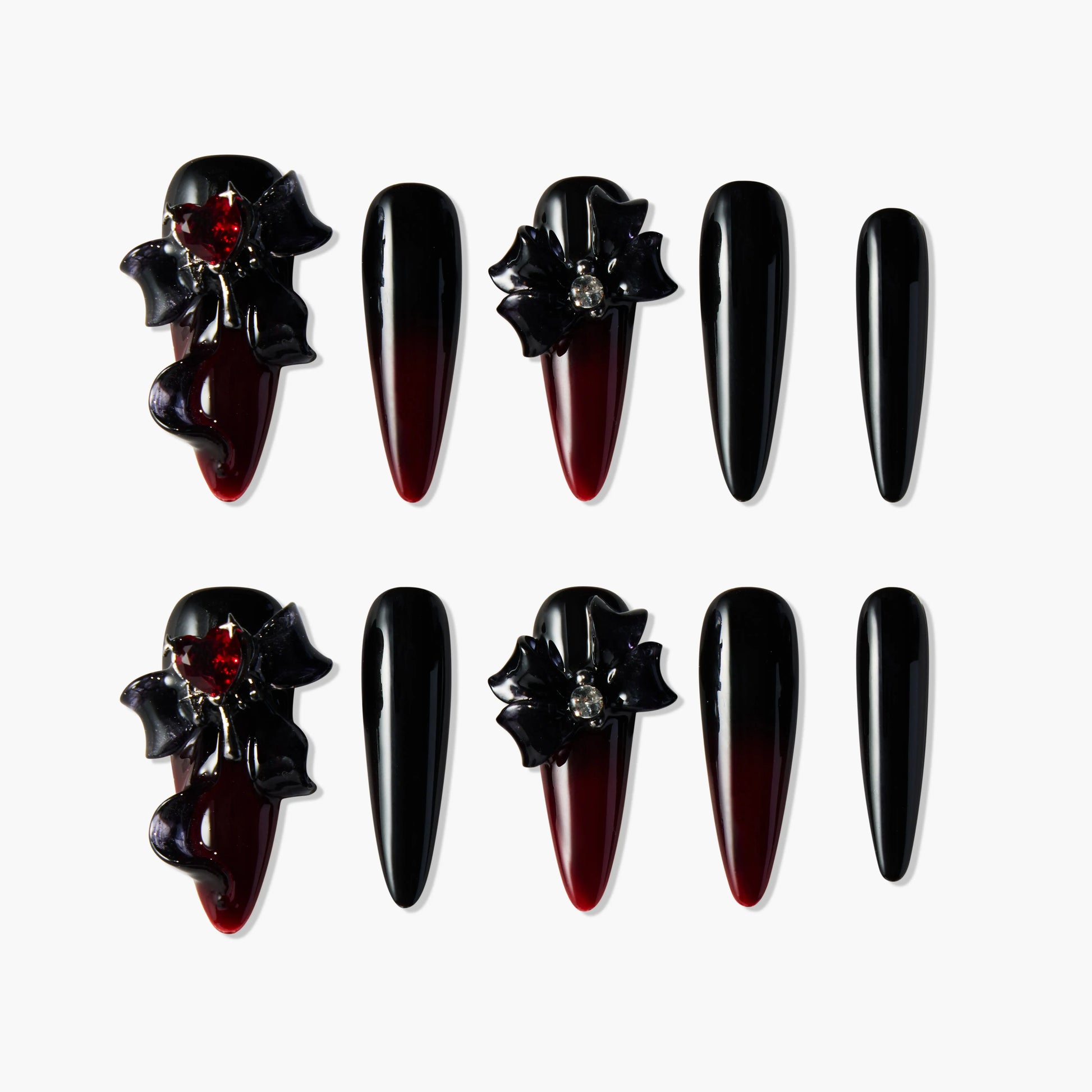 Dark Rose Velvet (Stiletto) Emily's Nail