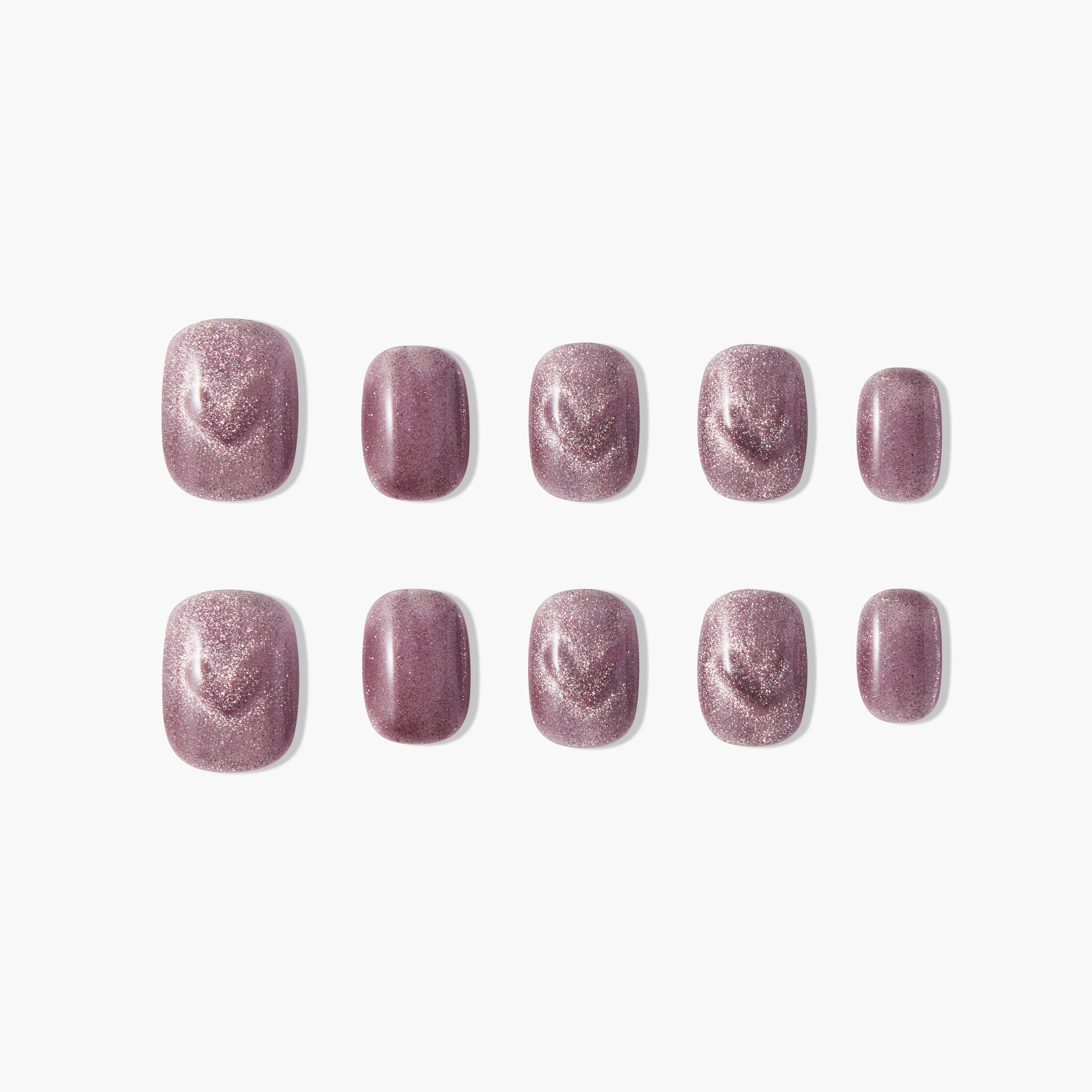 Dusty Rose Sparkle Emily's Nail