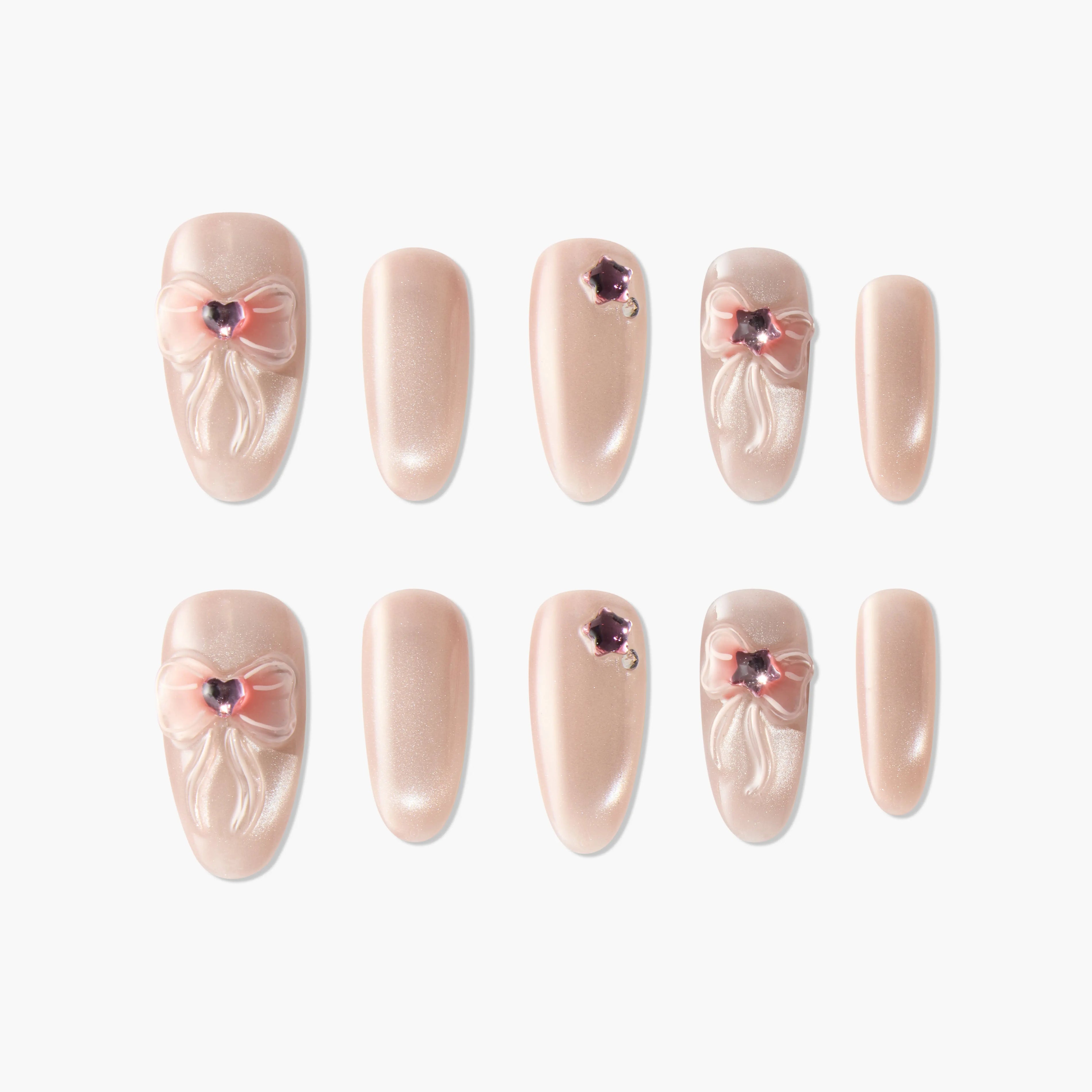 Elegant Bow (Almond) Emily's Nail