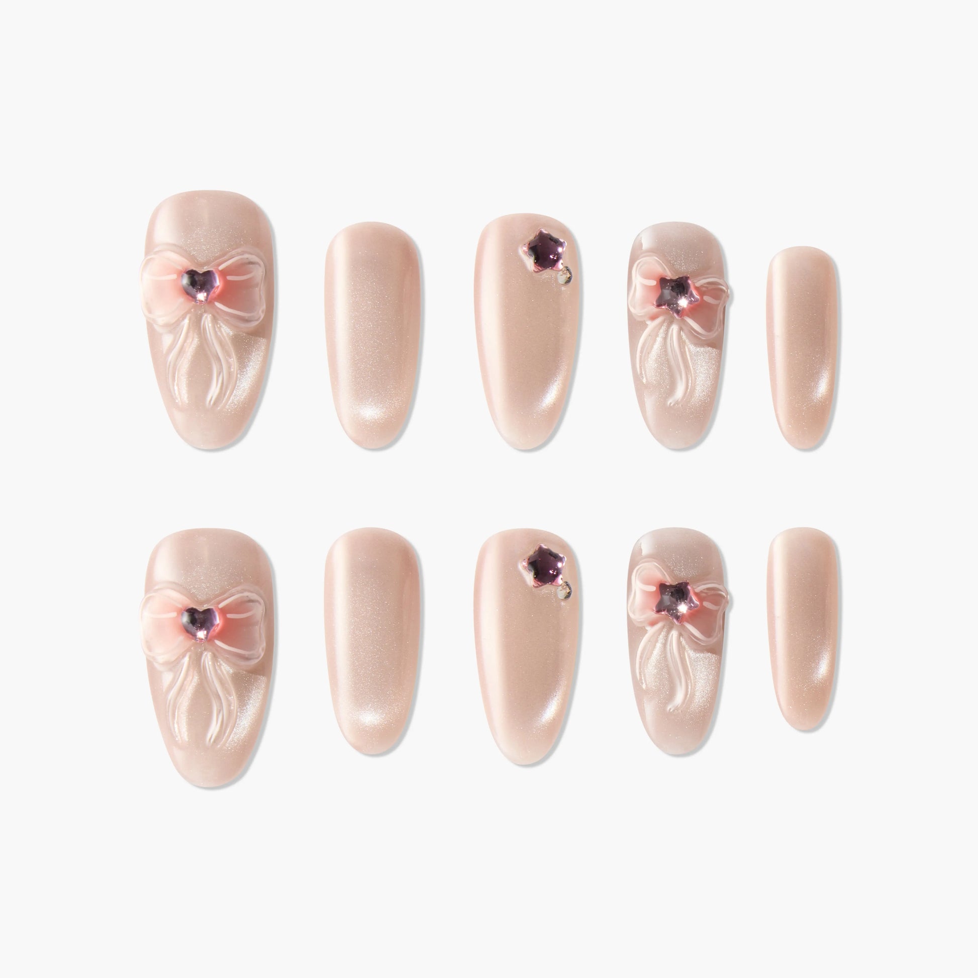 Elegant Bow (Almond) Emily's Nail