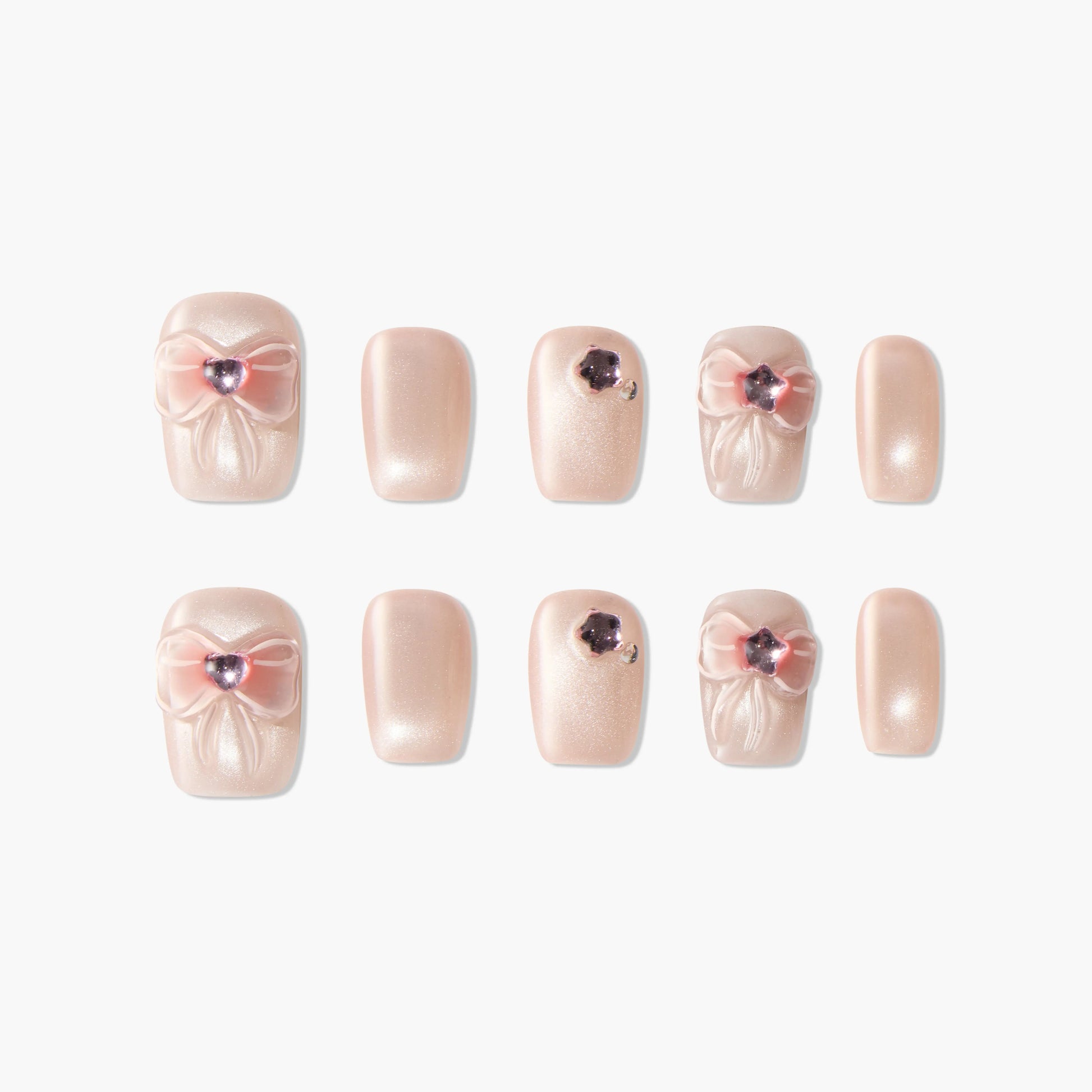 Elegant Bow (Square) Emily's Nail