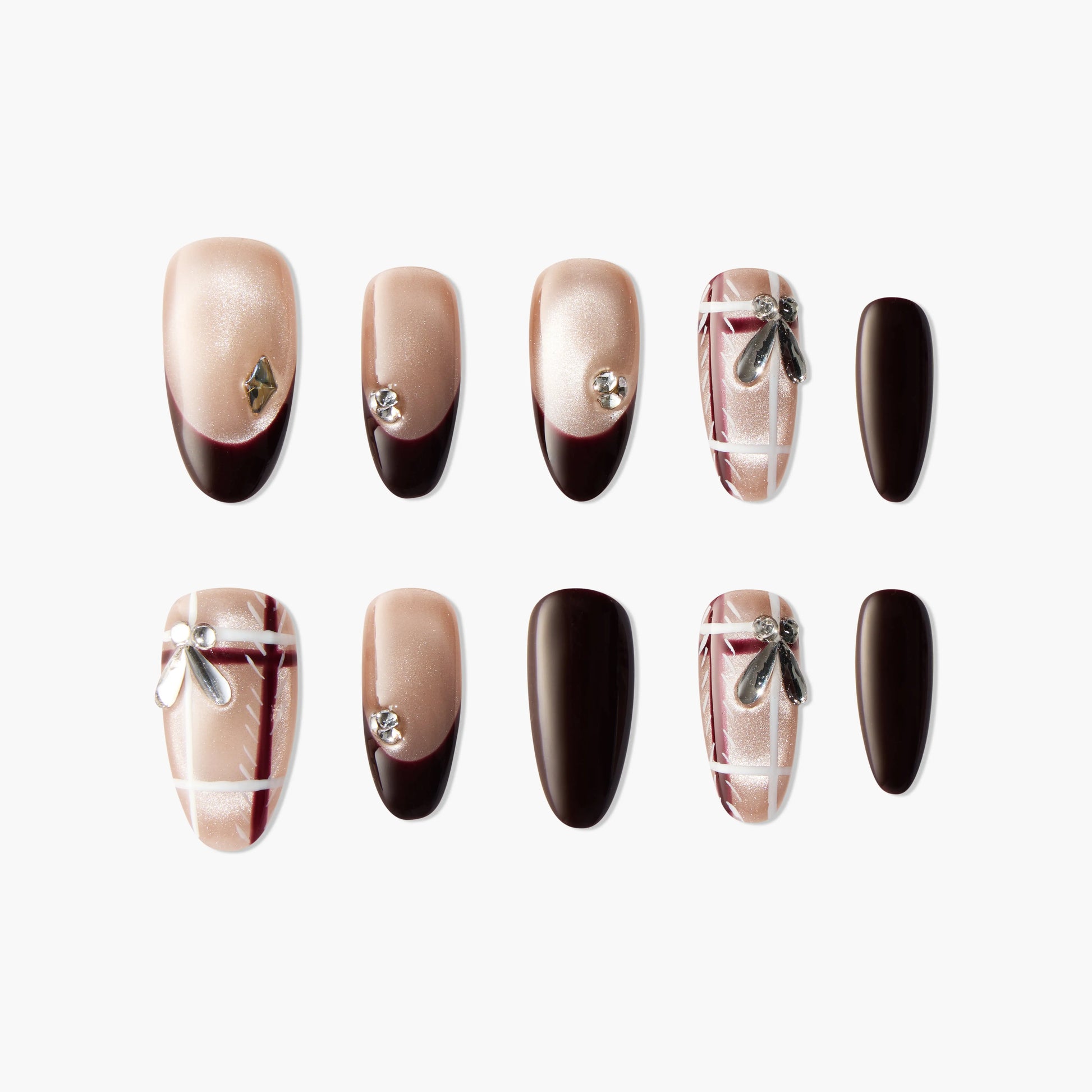 Elegant Plaid (Almond) Emily’s Nail