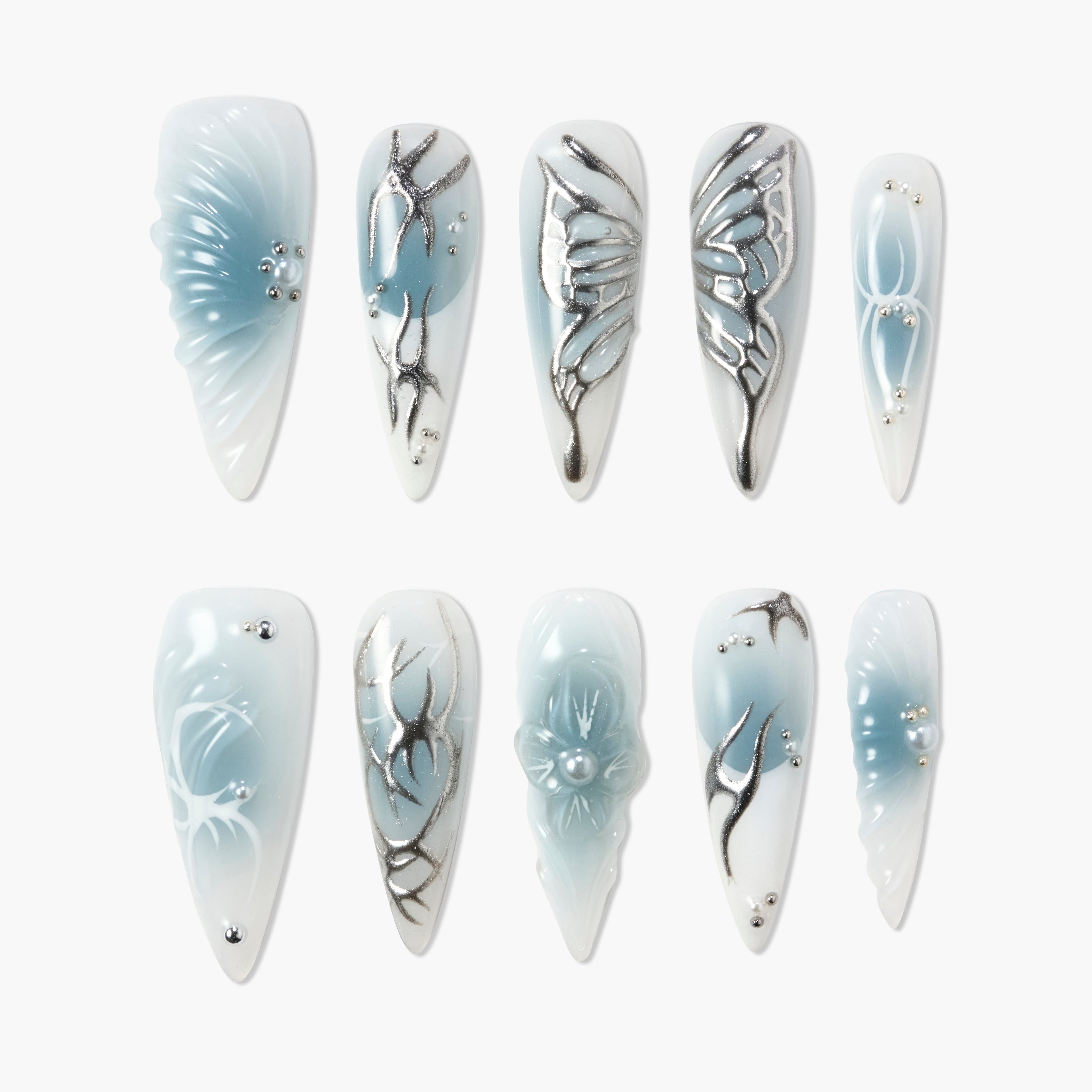 Dancing Wings (Stiletto) Emily's Nail