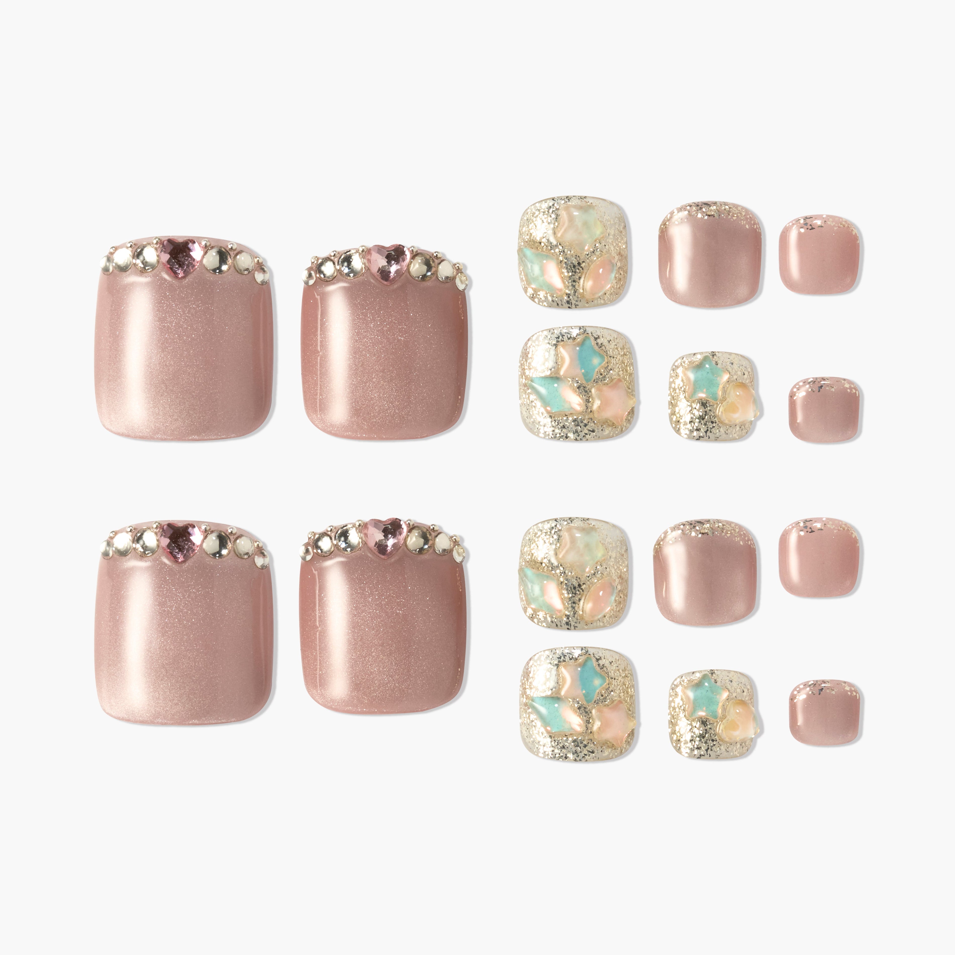 Crystal Heart Toes（副本） Emily’s Nail