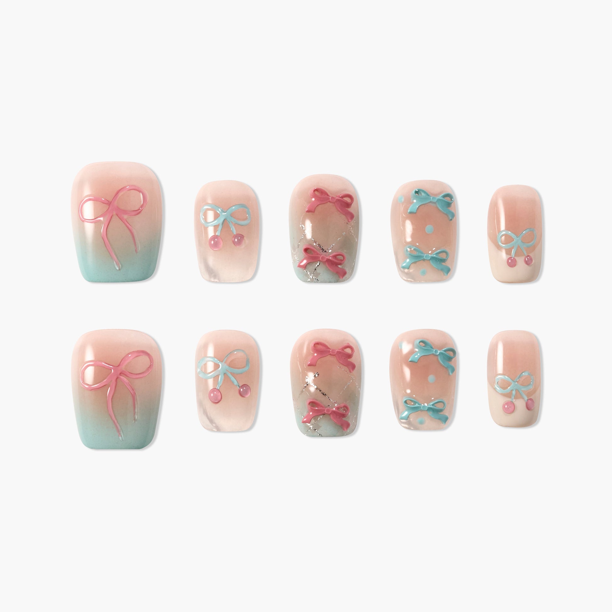 Candy Ribbon Dream (Square) Emily’s Nail