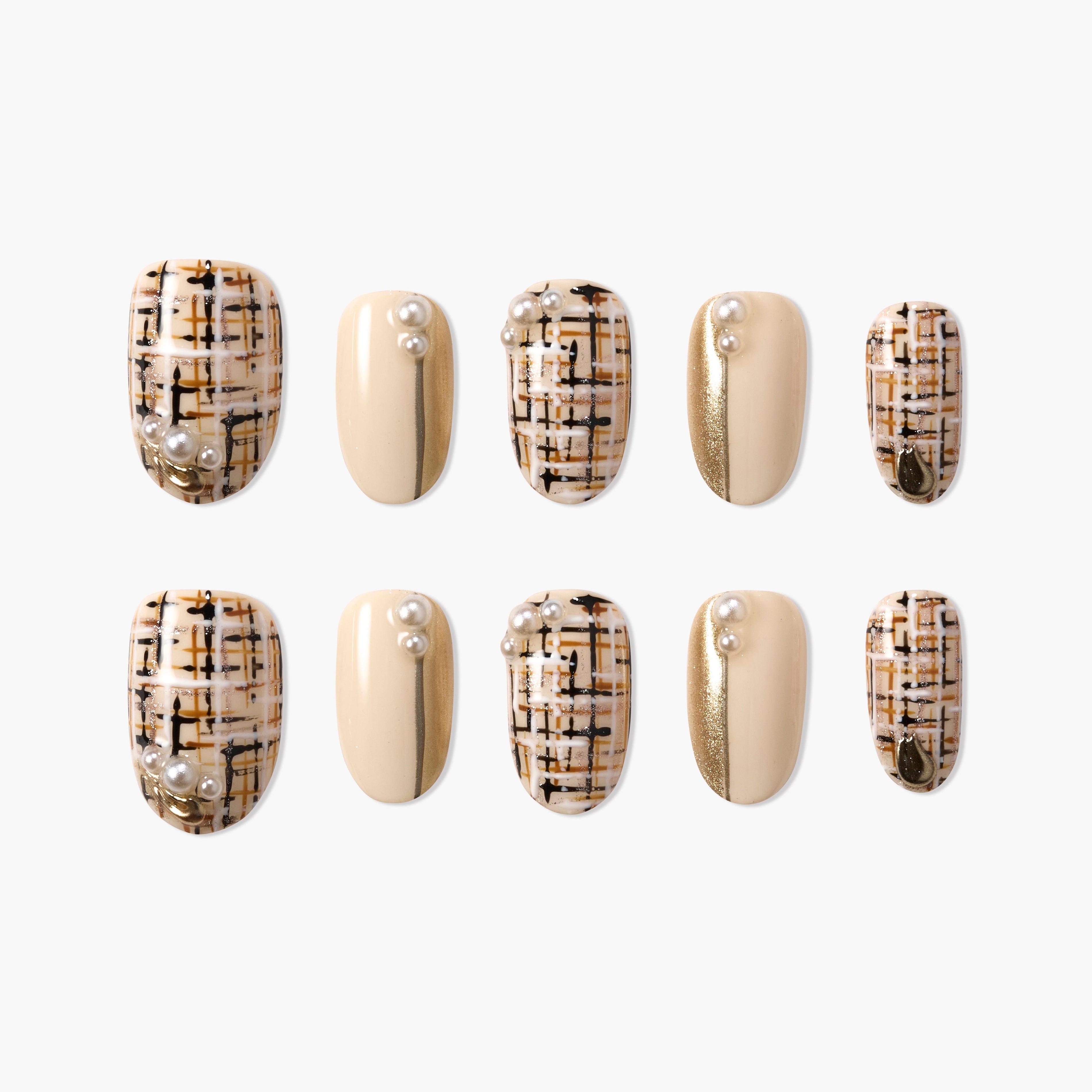 Golden Tweed Charm Emily’s Nail