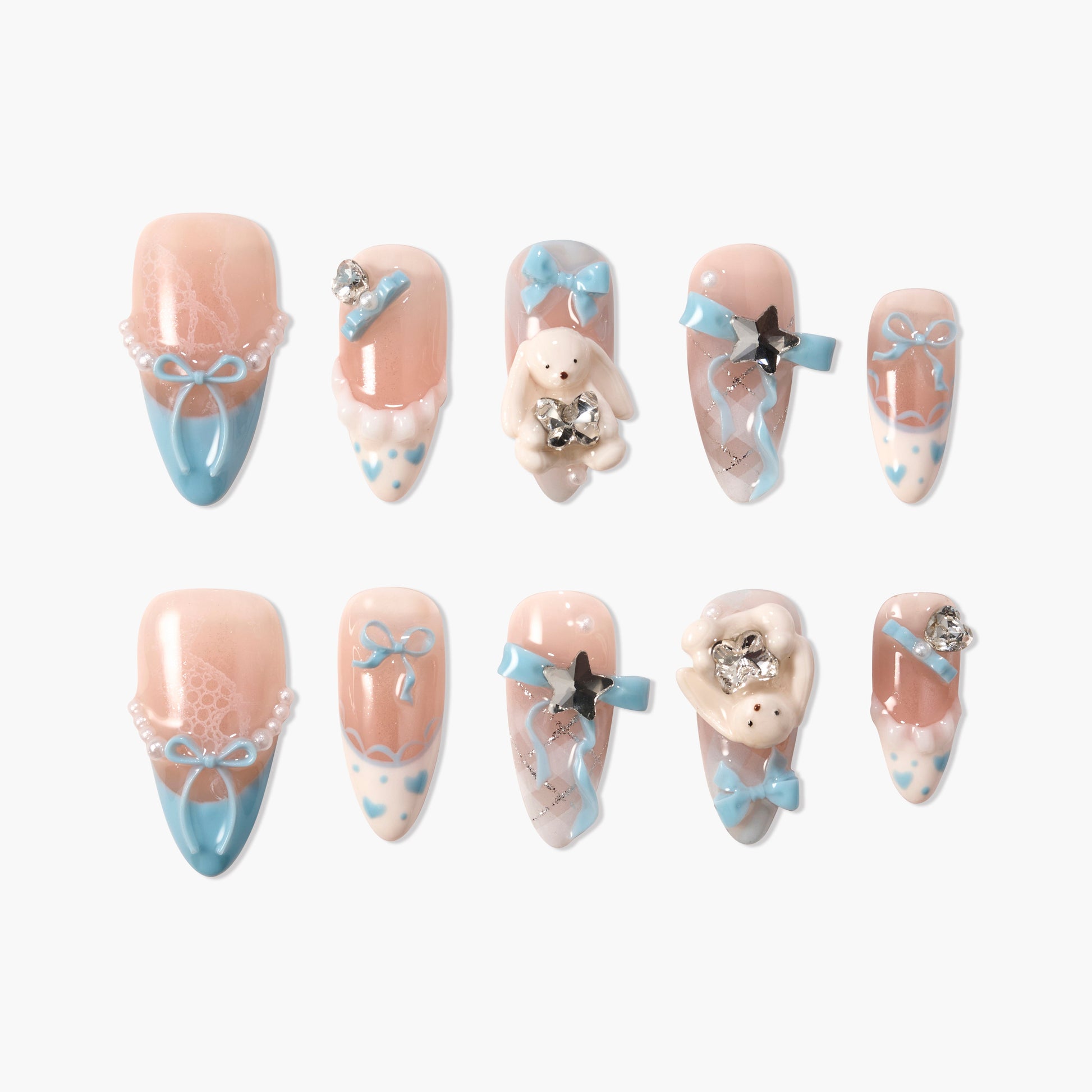 Bunny Ballet Dream (Almond) Emily's Nail