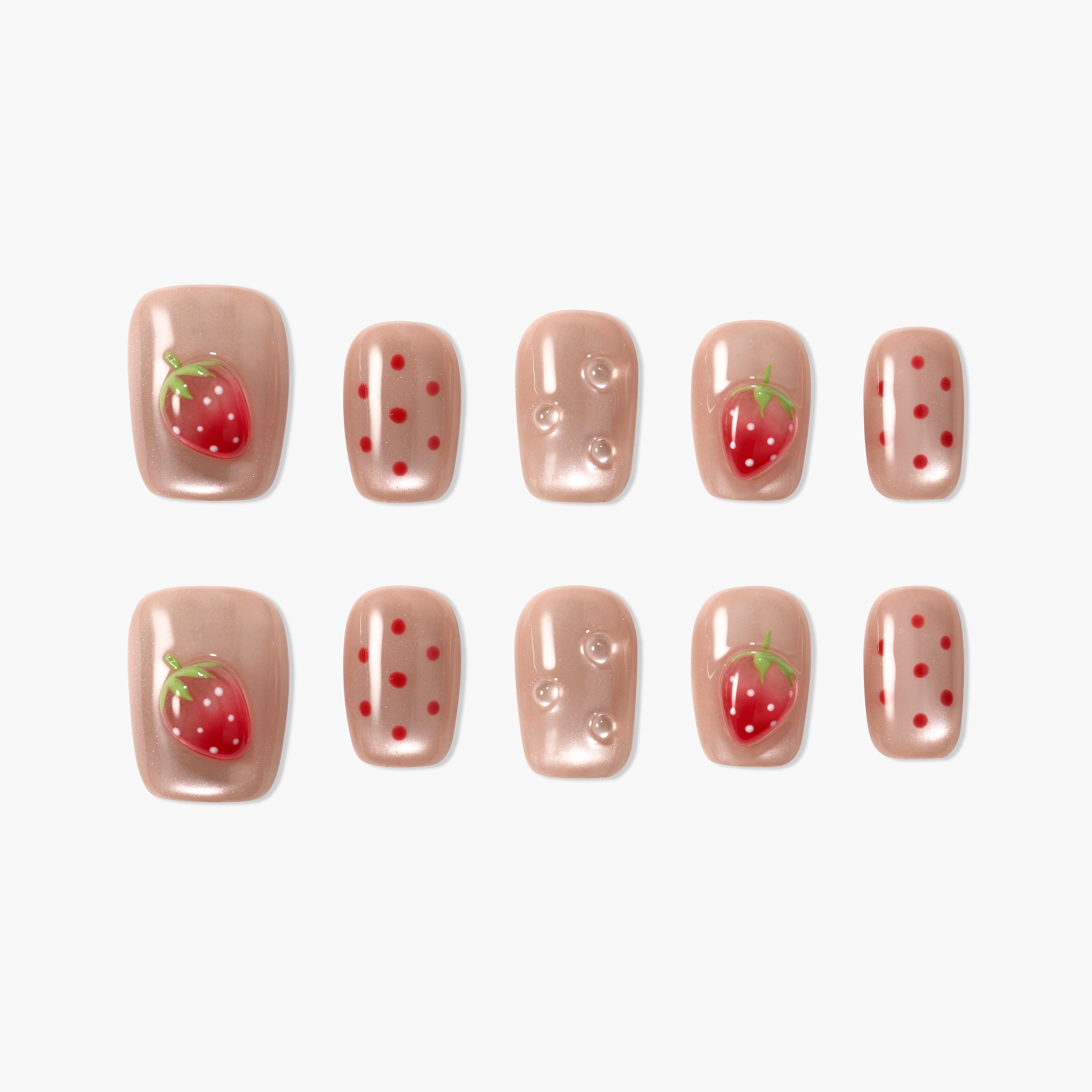 Strawberry Cream Tint (Square) Emily’s Nail