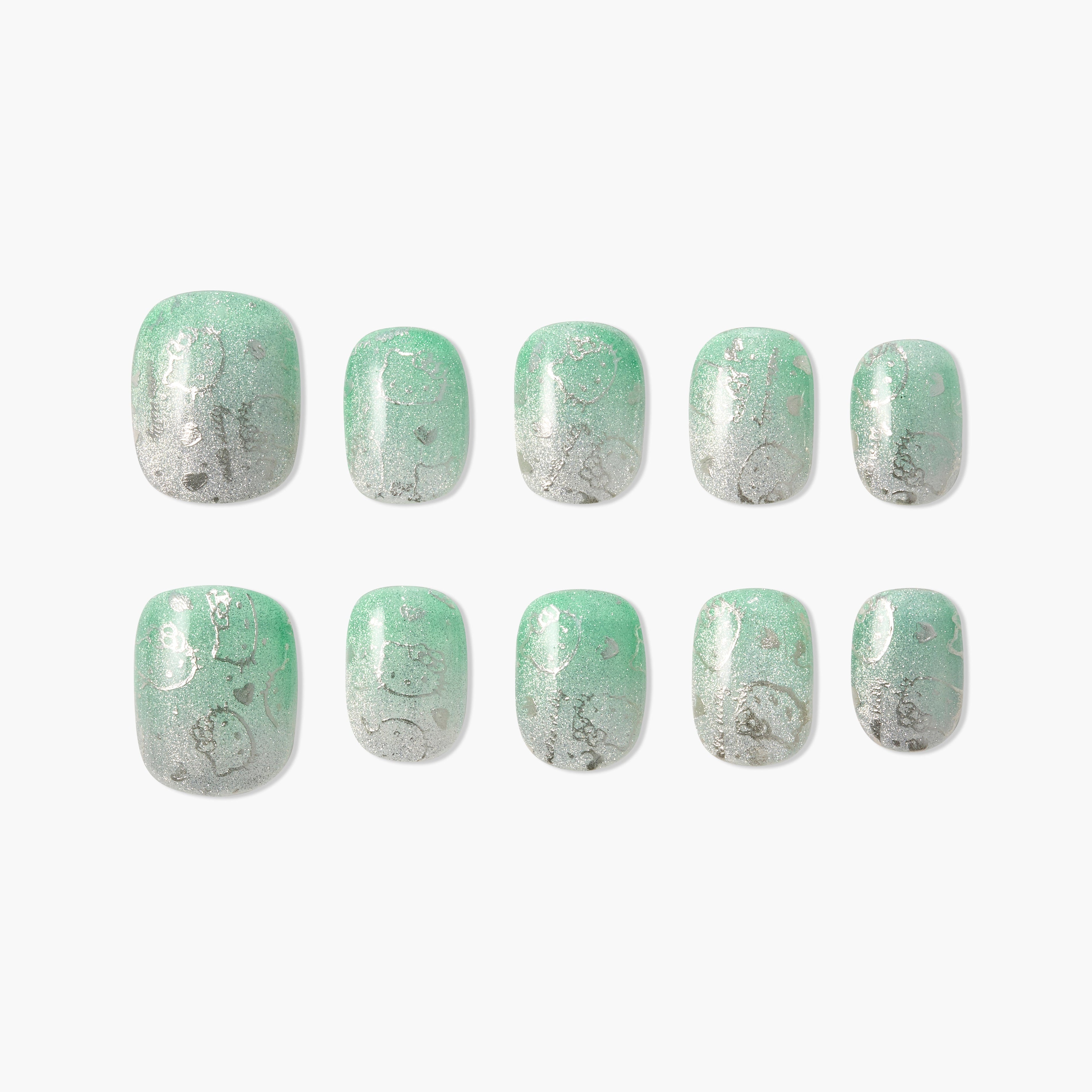 Mint Sketch Shimmer Emily’s Nail