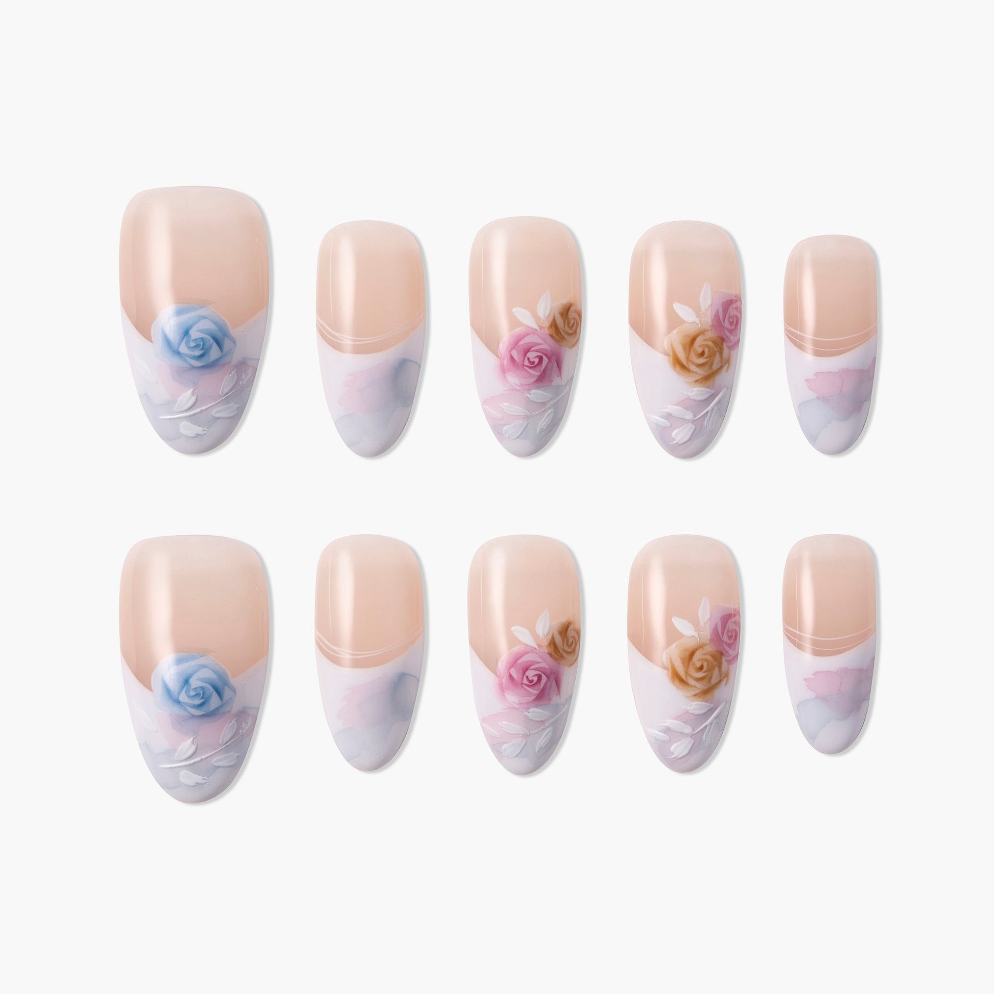 Pastel Garden Roses Emily’s Nail