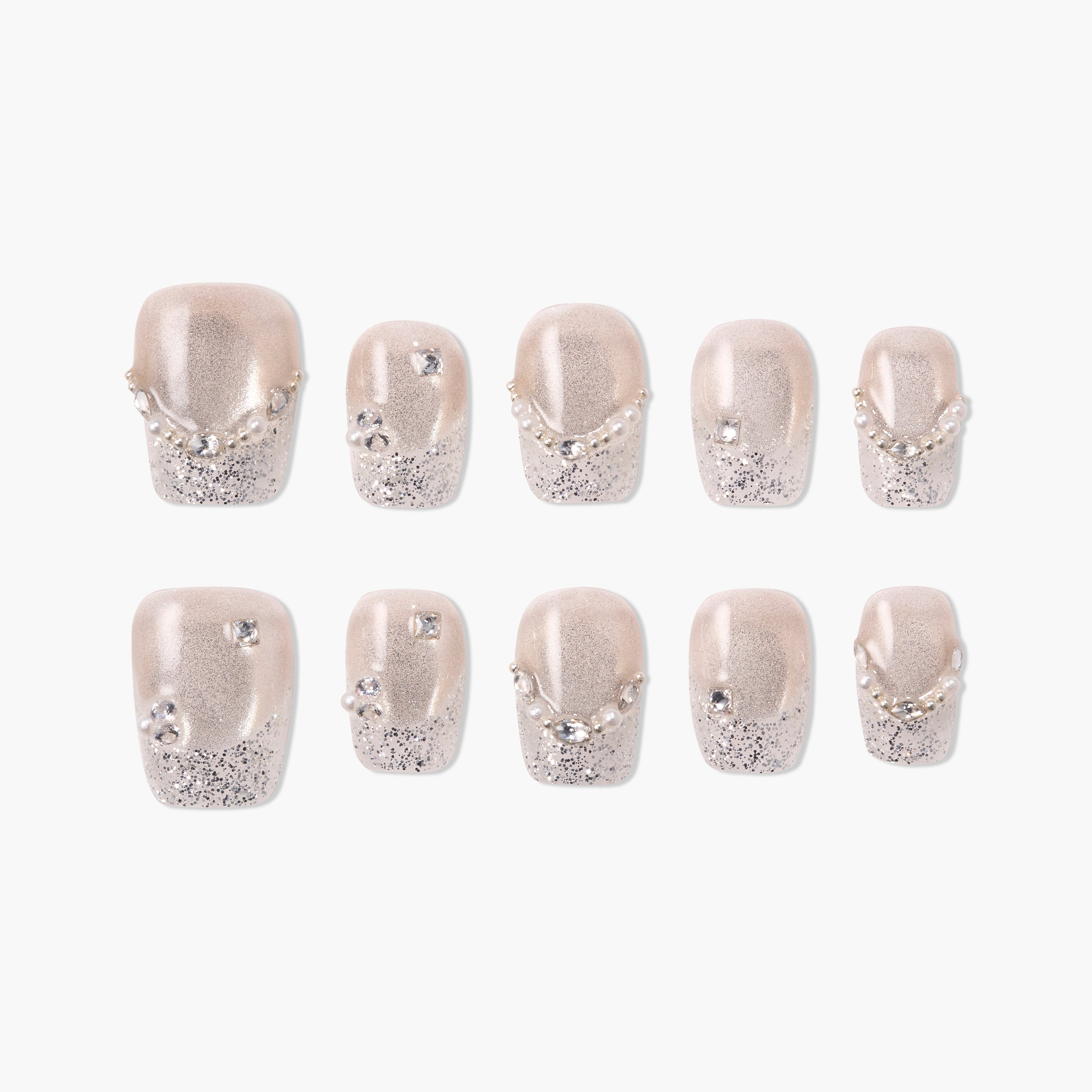 Silver Pearl Frost Toes Emily’s Nail