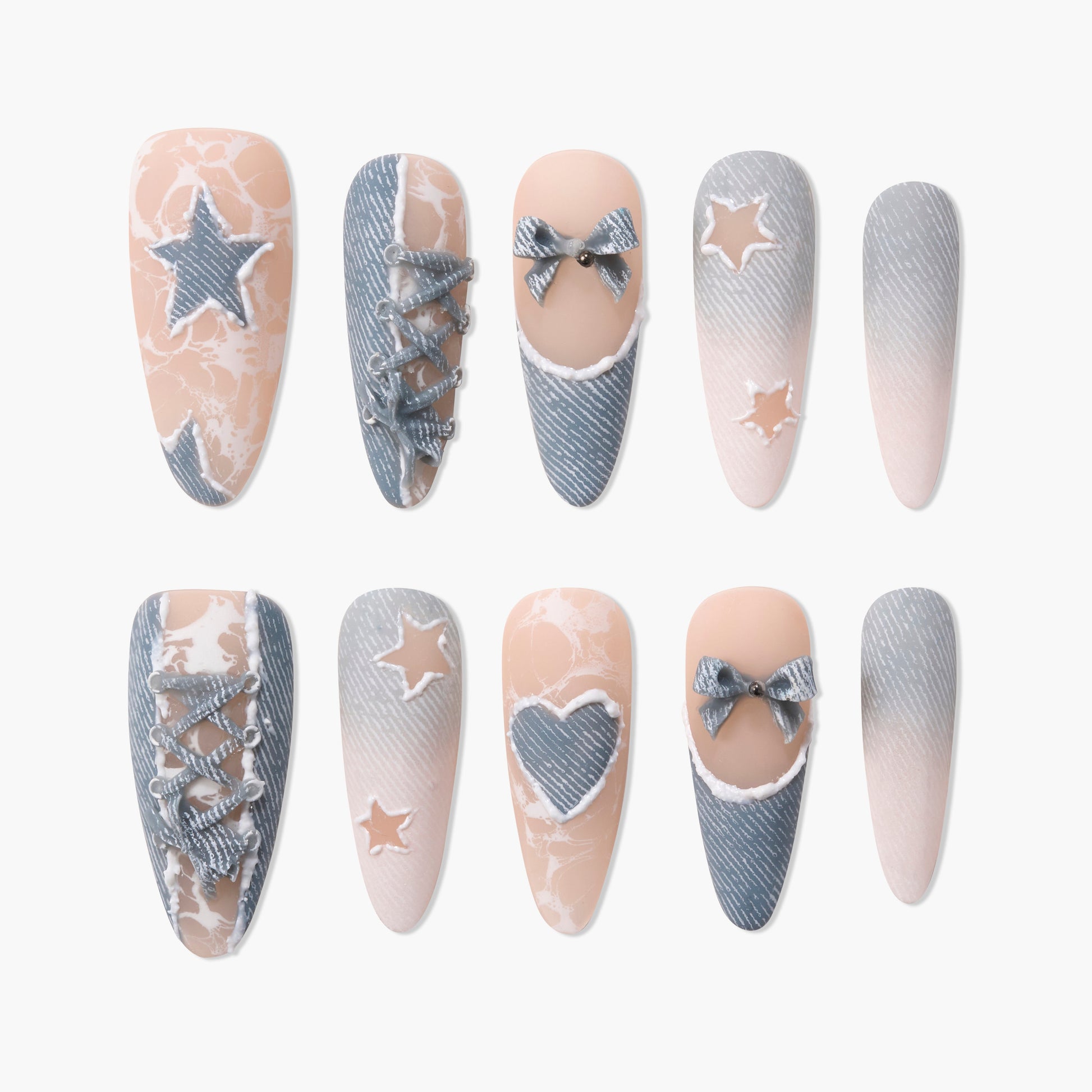 Denim Dream Lace Emily’s Nail