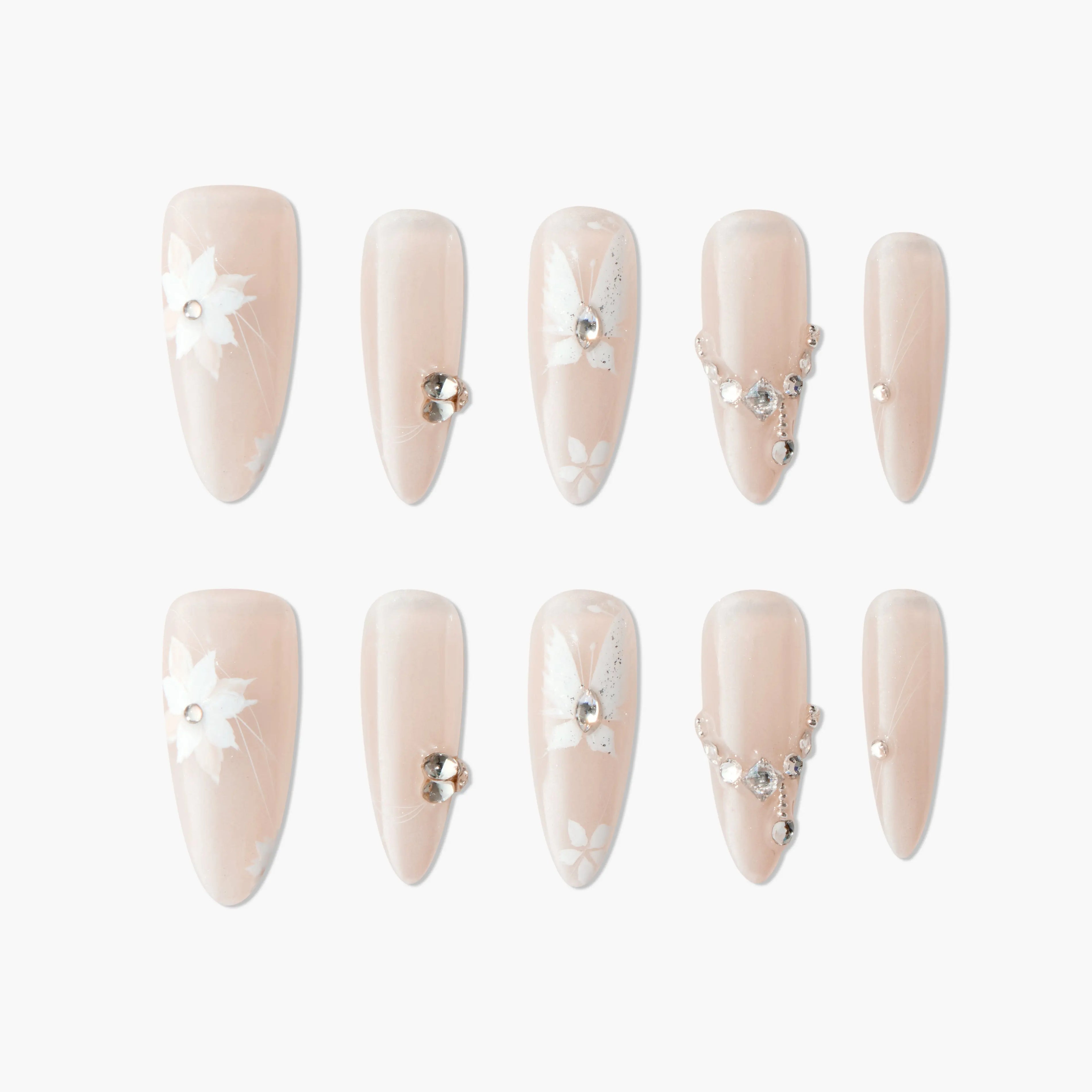 Ethereal Floral Butterfly Emily's Nail