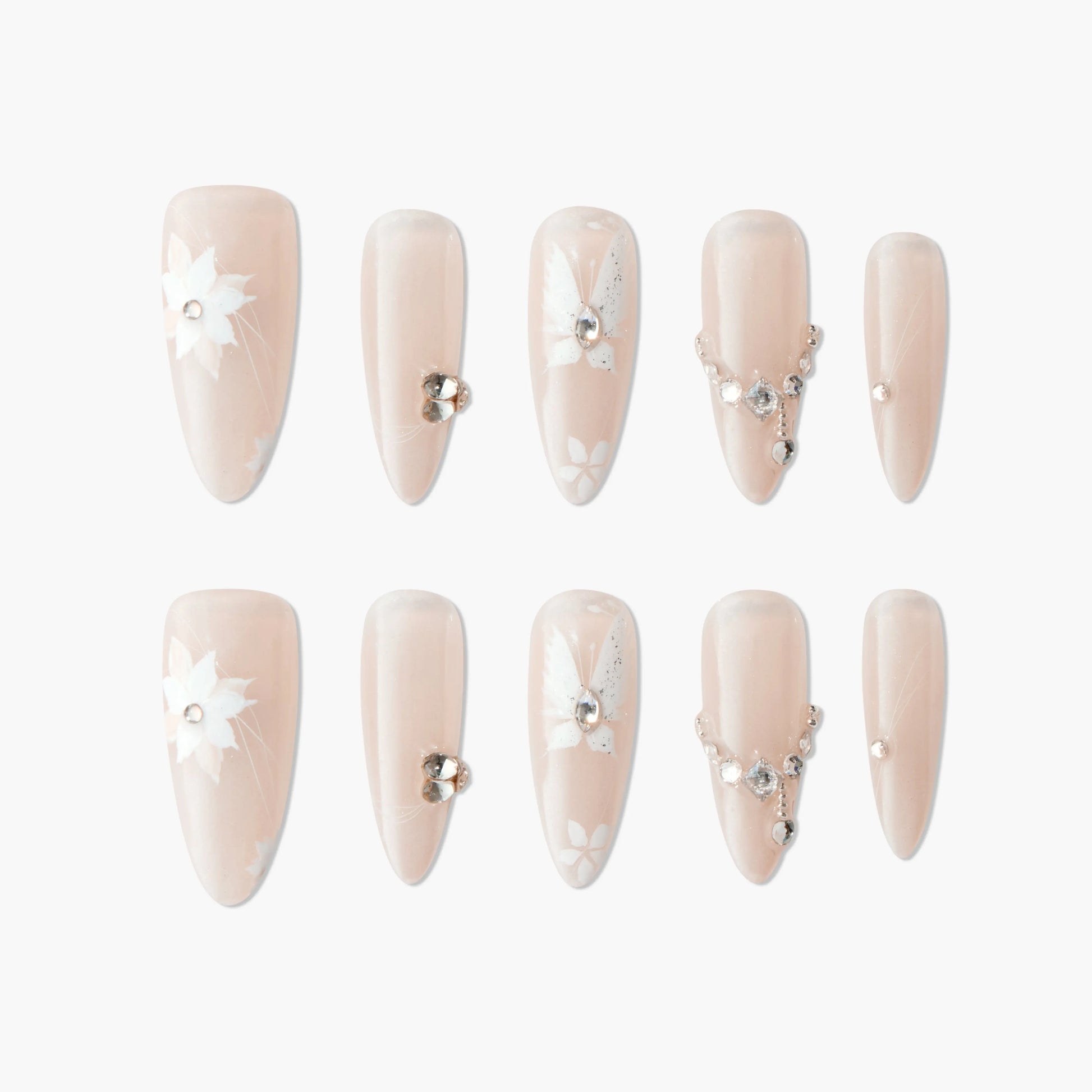 Ethereal Floral Butterfly Emily's Nail