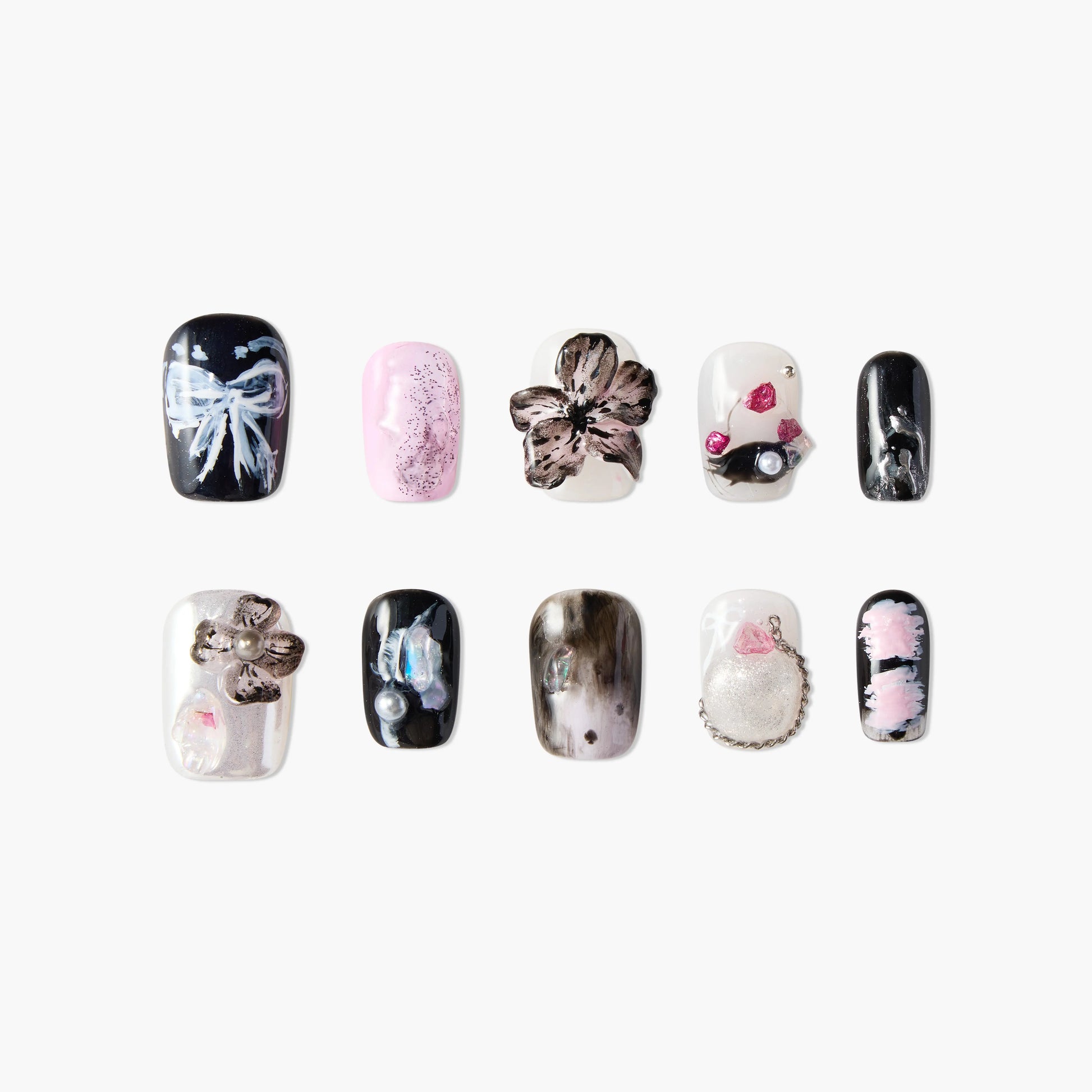 Floral Satin Glow Emily's Nail