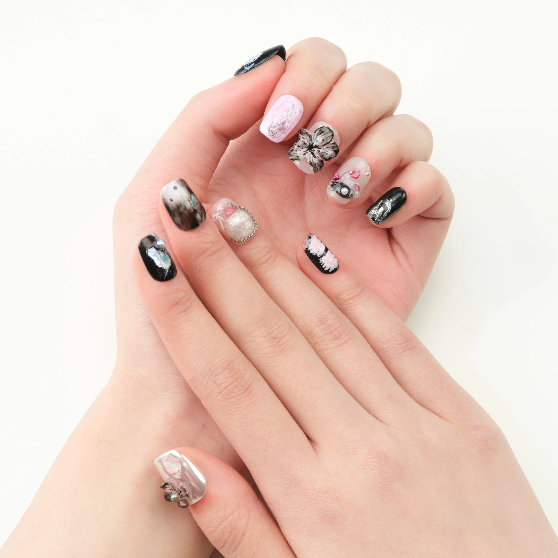 Floral Satin Glow Emily's Nail