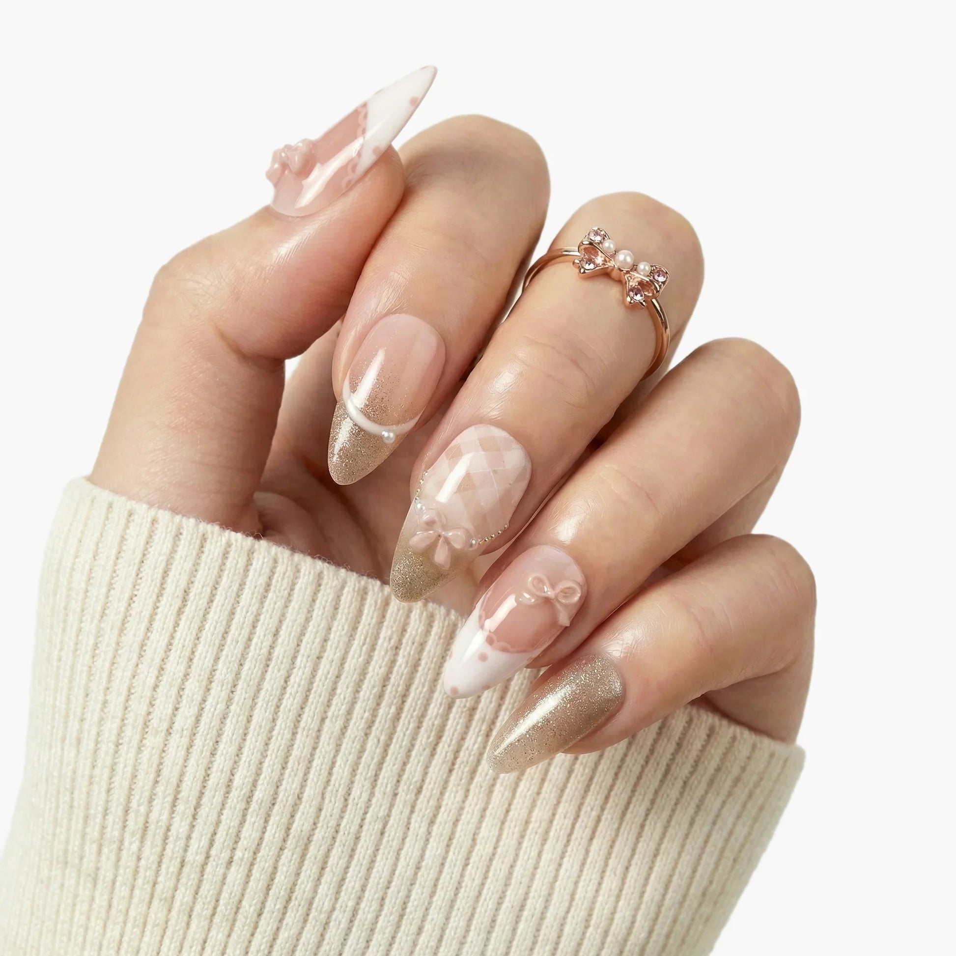 Milk Tea Bow (Almond)